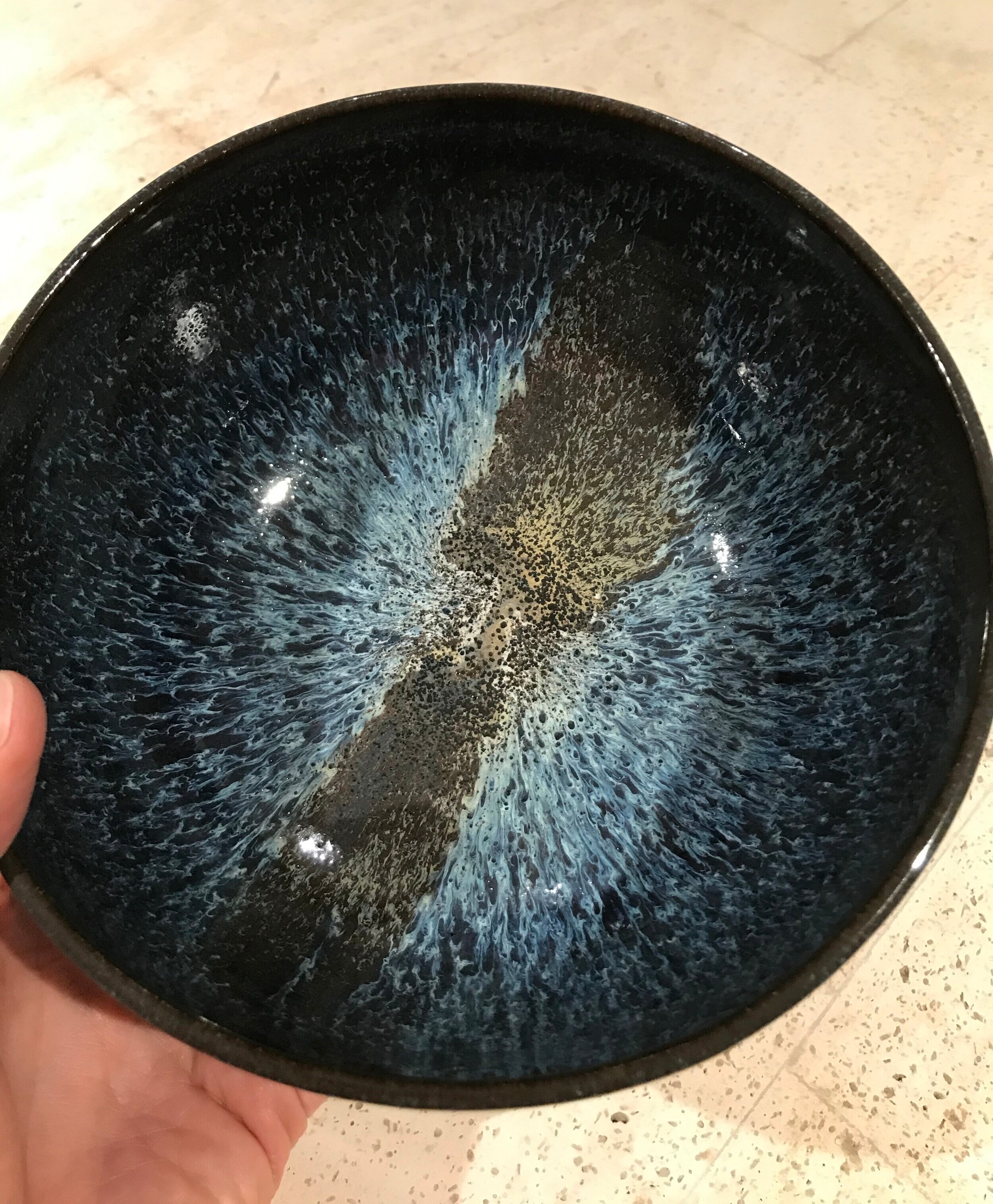 My glaze effects are often achieved by layering multiple glazes. It's always a bit of a surprise how they interact, blend, and streak on different forms.
