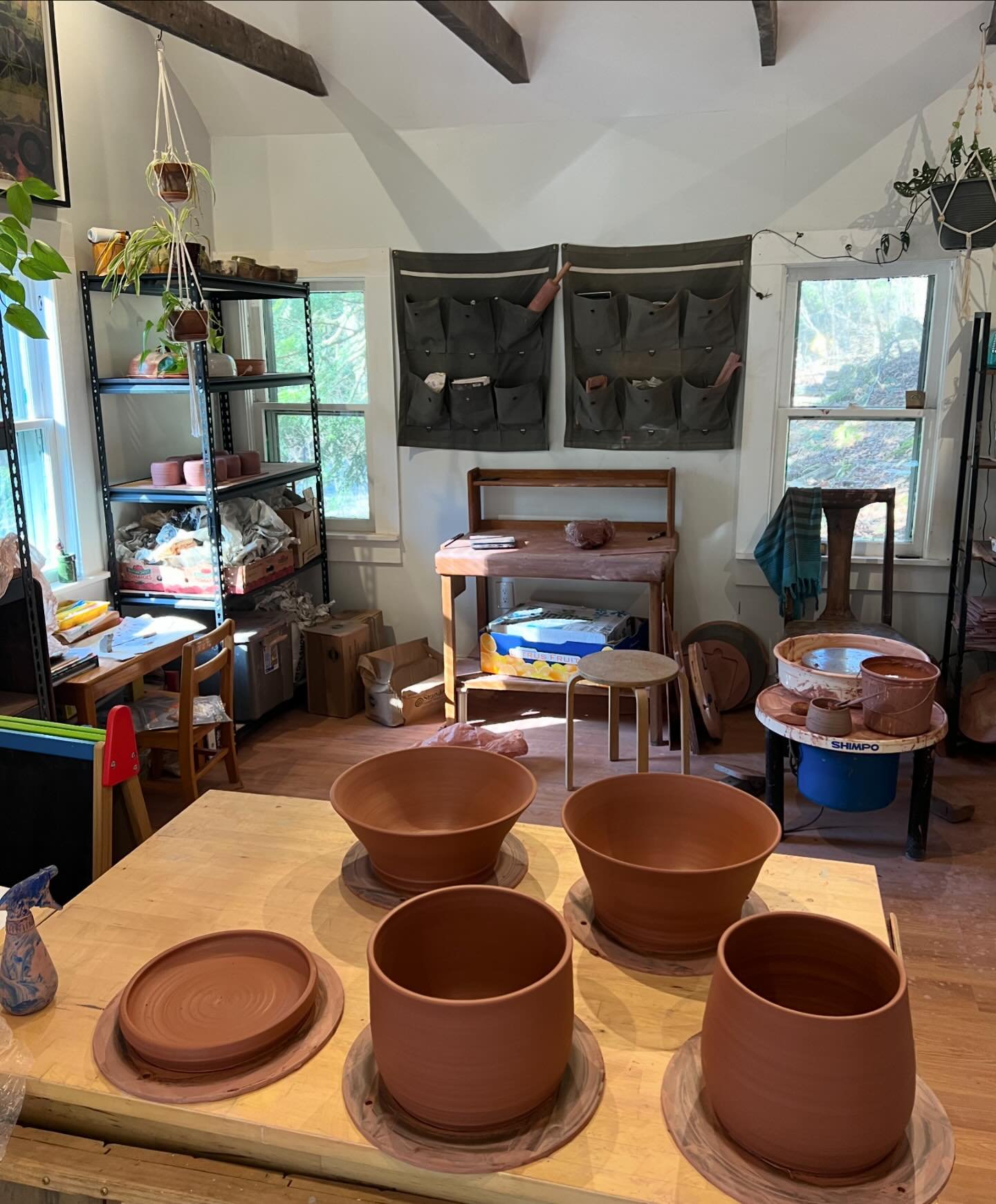 Magic light this evening ✨🌞✨

I had about an hour to throw on the wheel and made it count with these big beauties!

#instapottery #ceramics #handmadepottery #stoneware #wheelthrown #claystudio #homestudio #magichour #catskills #livingstonmanorny #su