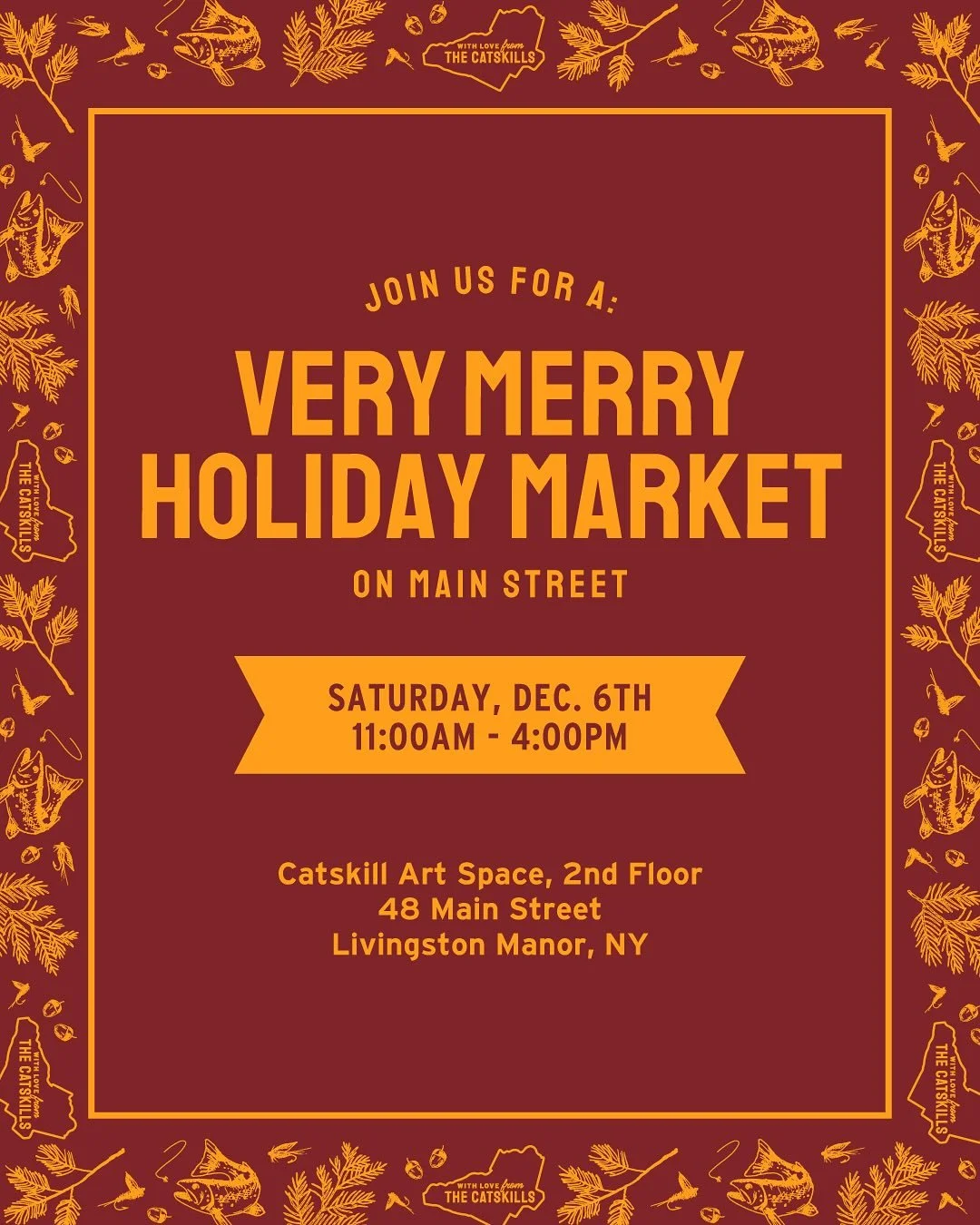 Come see me tomorrow, Sat. Dec. 6, at the Very Merry Manor Holiday Market (@catskillartspace 2nd Floor, 11am-4pm). So many wonderful small businesses in our town to support, and you can get your purchases gift wrapped for free with cute @livingstonma