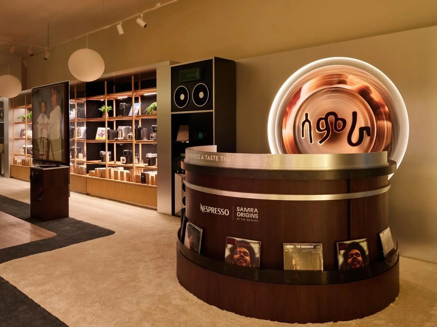 Thanks to @invisiblenorth and @nespressousa for having us fabricate the @samraorigins vinyl cafe pop up in SoHo. Check it out through October 14! Hats off to our incredible team as always🏆🧢🤩🔨 ☕️