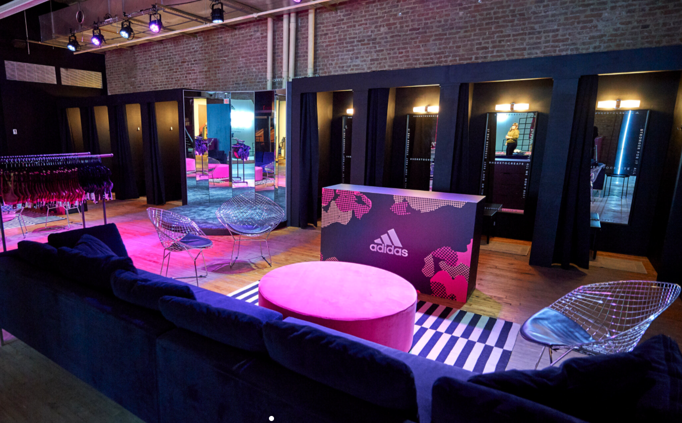 Adidas Here to Create Pop Up built by Konduit NYC