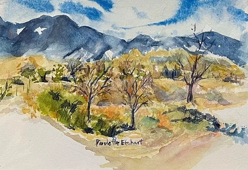  AVON, MONTANA watercolor & INK  5" x 7" 