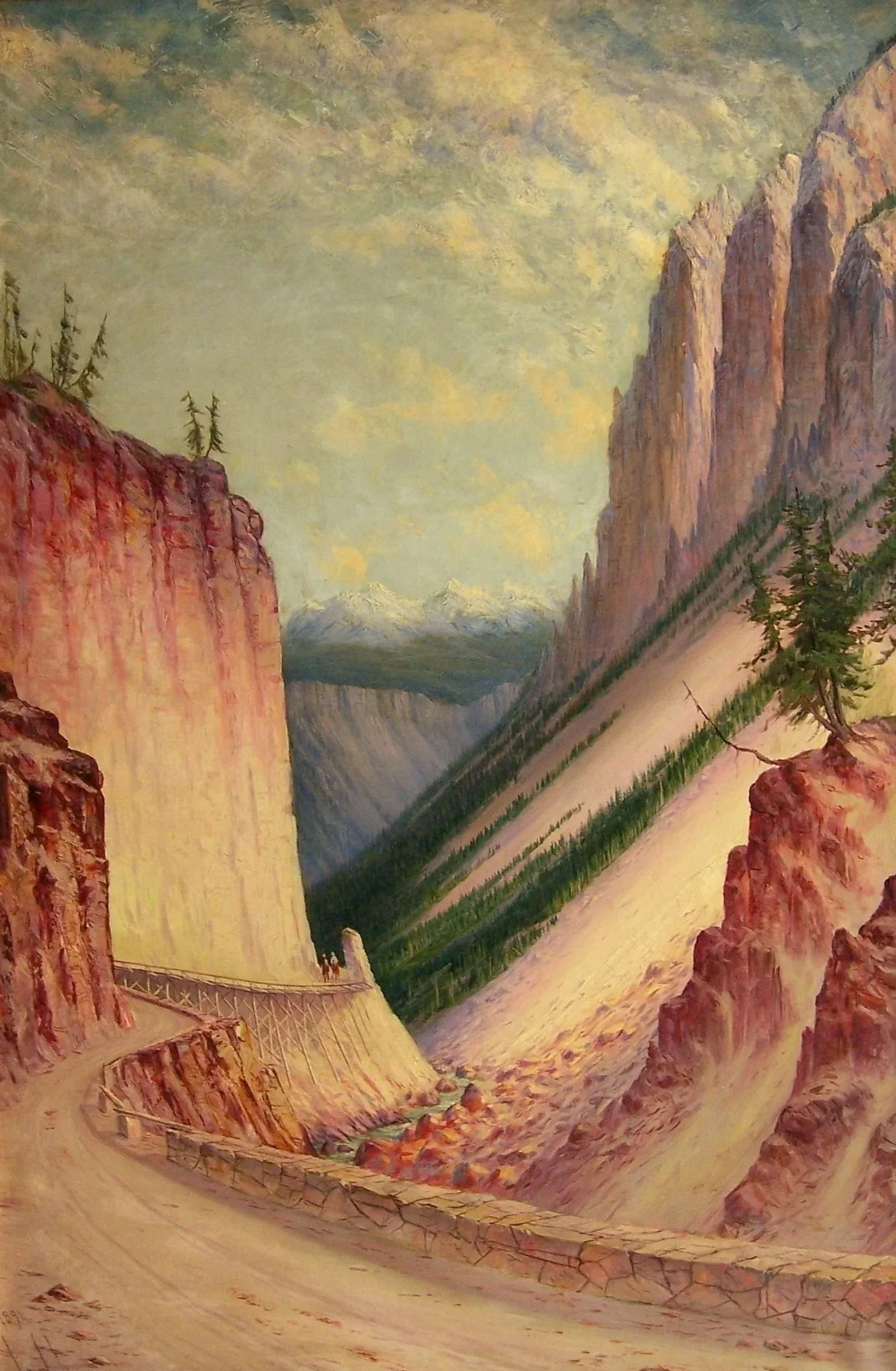  ENTRANCE TO THE GOLDEN 
 GATE YELLOWSTONE Oil on canvas 
   |    54" x 36" 