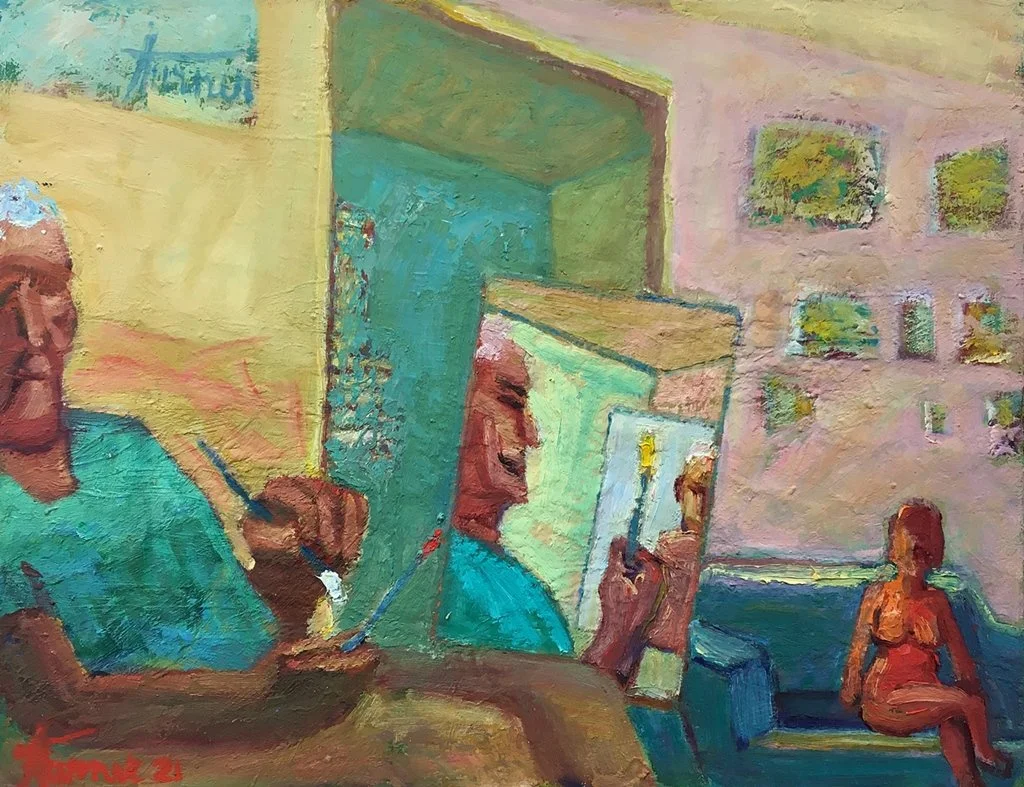  SELFIE II Oil on panel   
  |      14" x 18" 