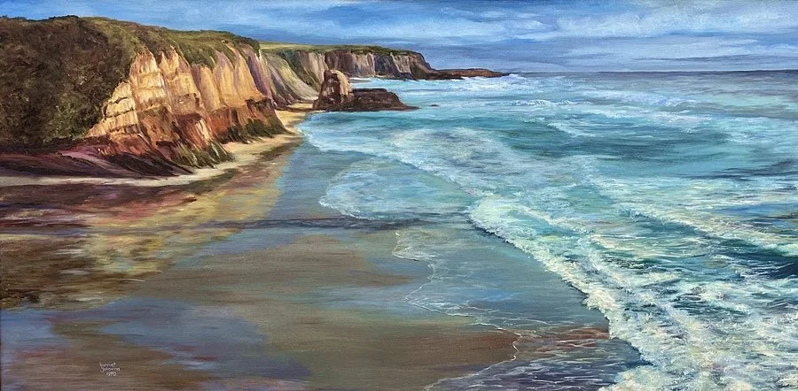  CALM SURF Oil on canvas 24" x 48" 