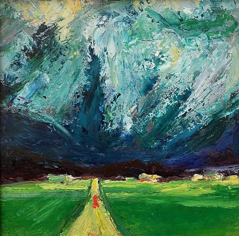  ALPINE MOUNTAINS Oil on panel      |      8" x 8" 