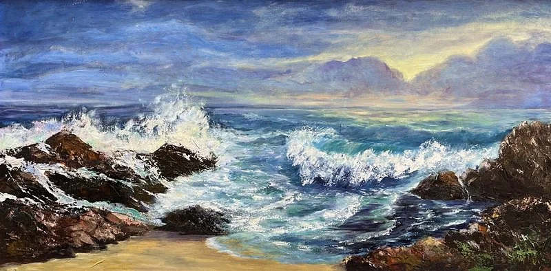  INCOMING SURF Oil on linen 24" x 48" 