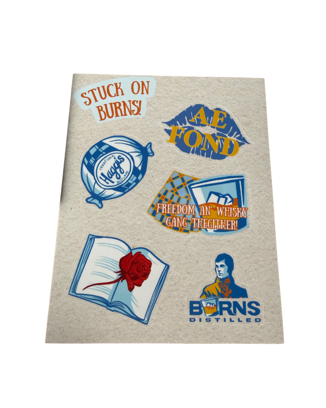 Burns Distilled Sticker Sheet