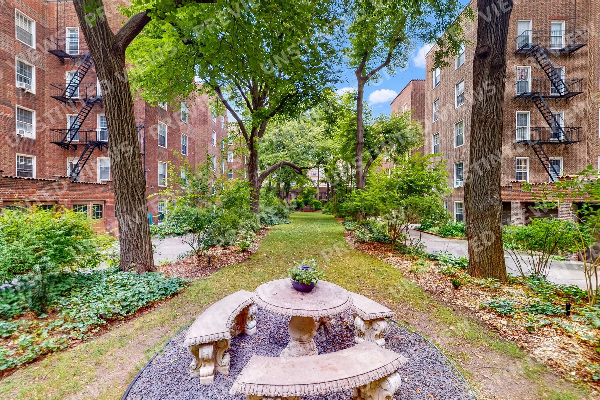 37-28 85th Street, Jackson Heights — Courtyard Garden (Jul 2023)