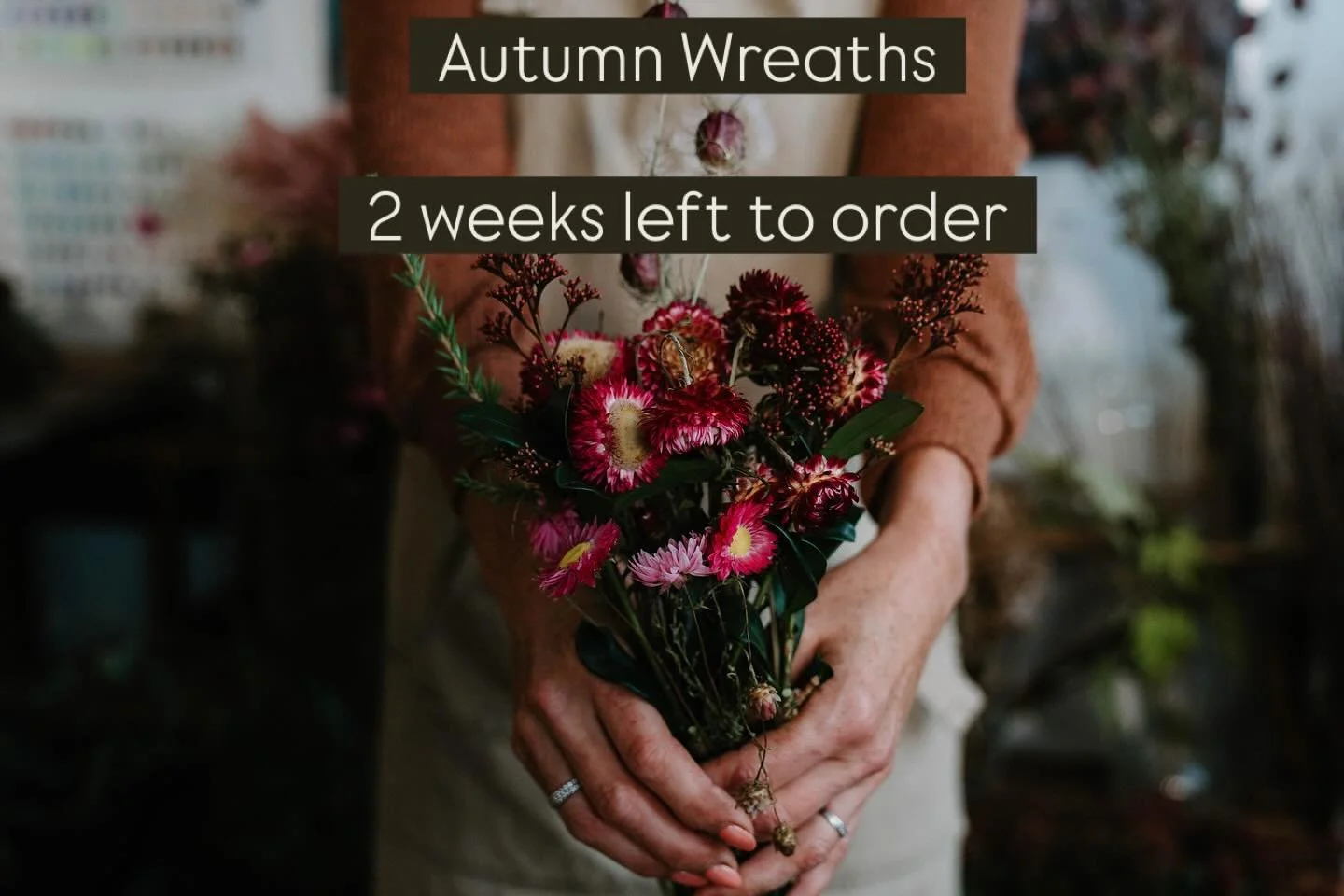 Our last delivery date for Autumn wreaths is in a couple of weeks. One last wedding of the season next month and then all efforts are focused on The Big C! 

And very excited to share something SO special with you all at the end of this month. 🤍

Ha
