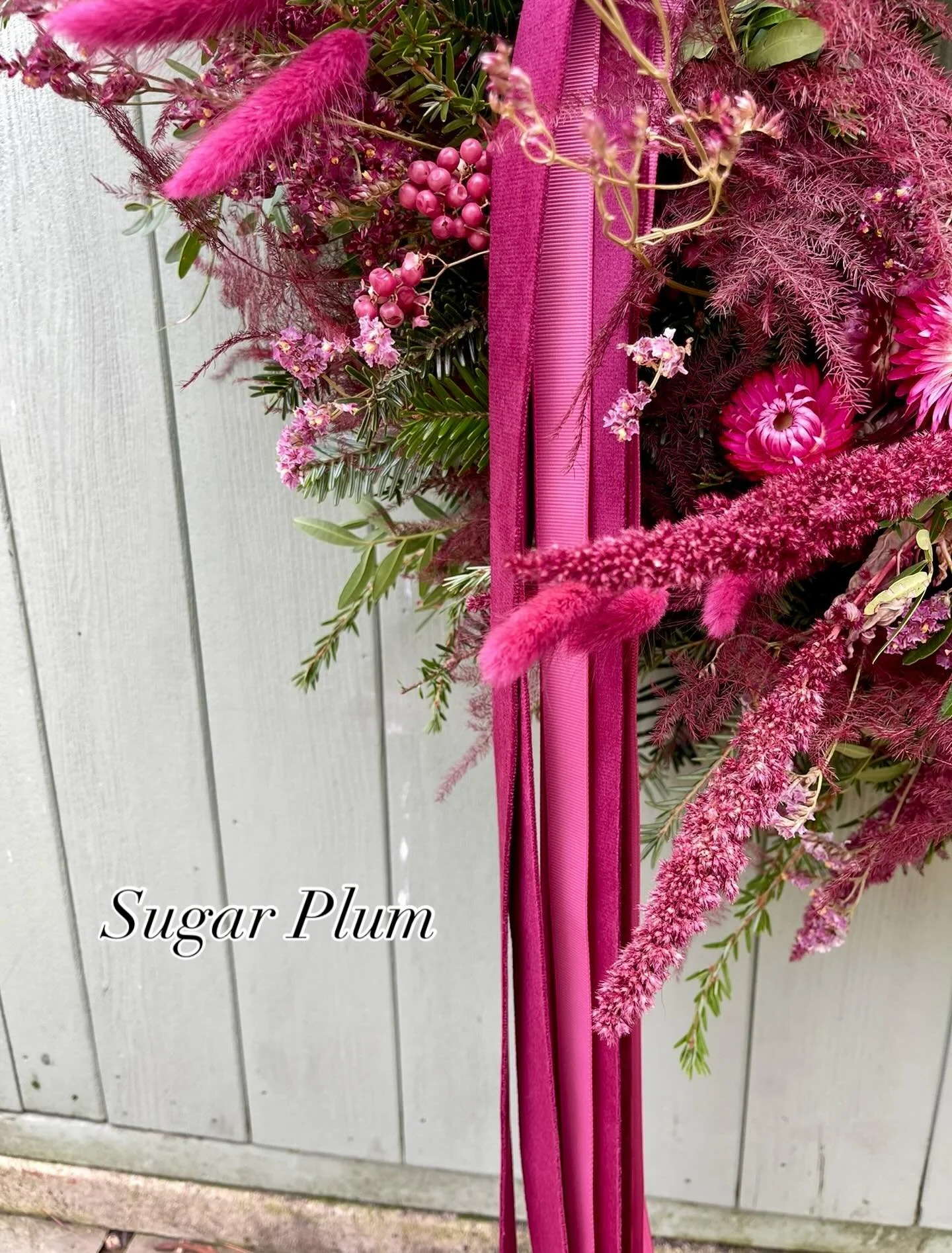 I just love her&hellip;&hellip;.

&lsquo;Sugar Plum&rsquo; ~ Luxury, Mulberry toned Christmas wreath. 

#luxurywreath #wreath #doorwreath #wreaths #wreathsofinstagram #christmaswreaths