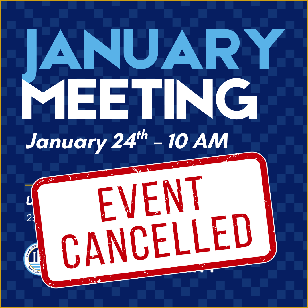 CANCELLED: January Meeting