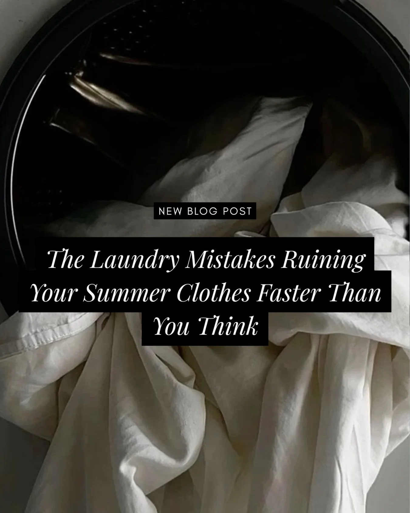 Your summer wardrobe is working harder than you think.

Sunscreen, sweat, heat, and over-washing quietly break down even the best pieces.

And most of it is completely avoidable.

The truth is simple. Most clothes don&rsquo;t wear out. They are worn 