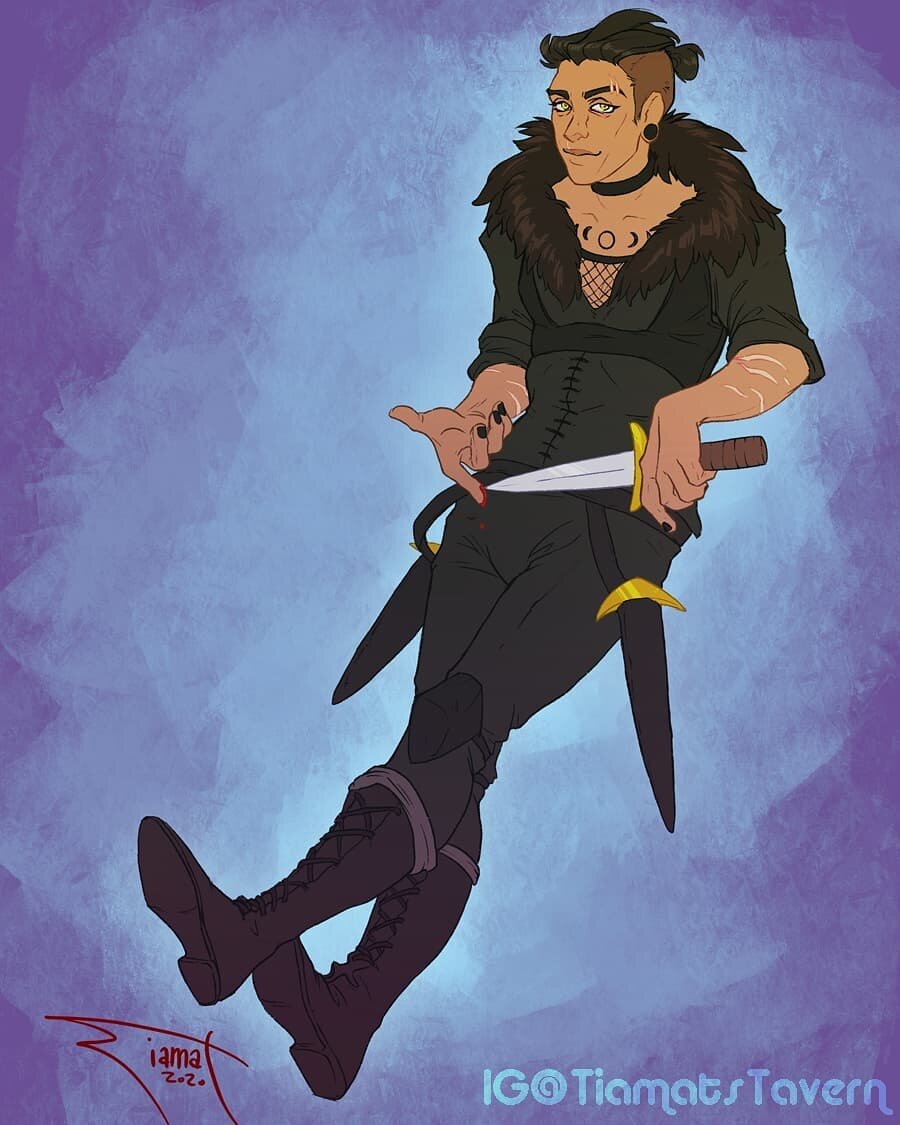 My second commission! Kaiden Forester the DND Blood Hunter, for Star!! If you're interested in a commish, check out the link in my linktree on my profile! 

#dnd #bloodhunter #commissions #bishounen #hansome #artistsoninstagram #leather