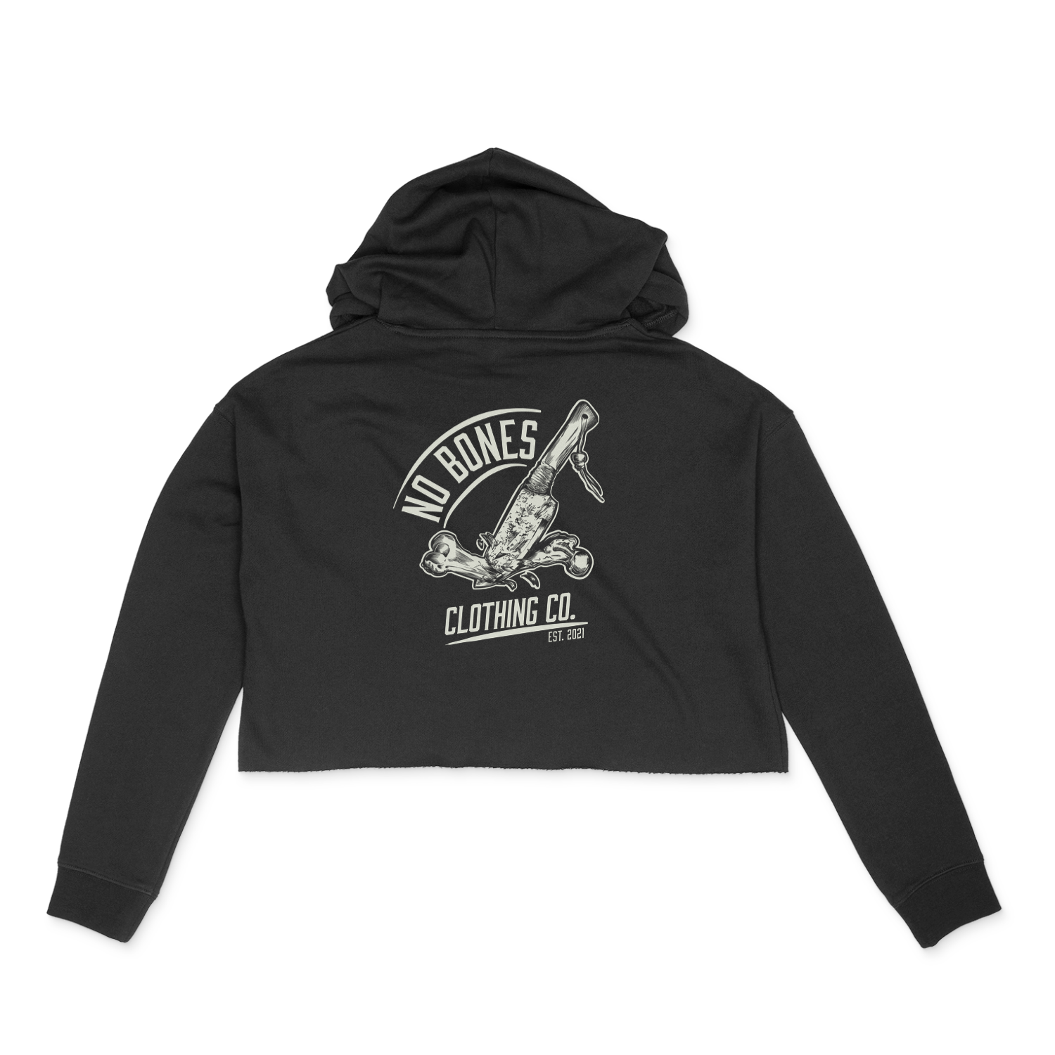Knife Logo Cropped Hoodie