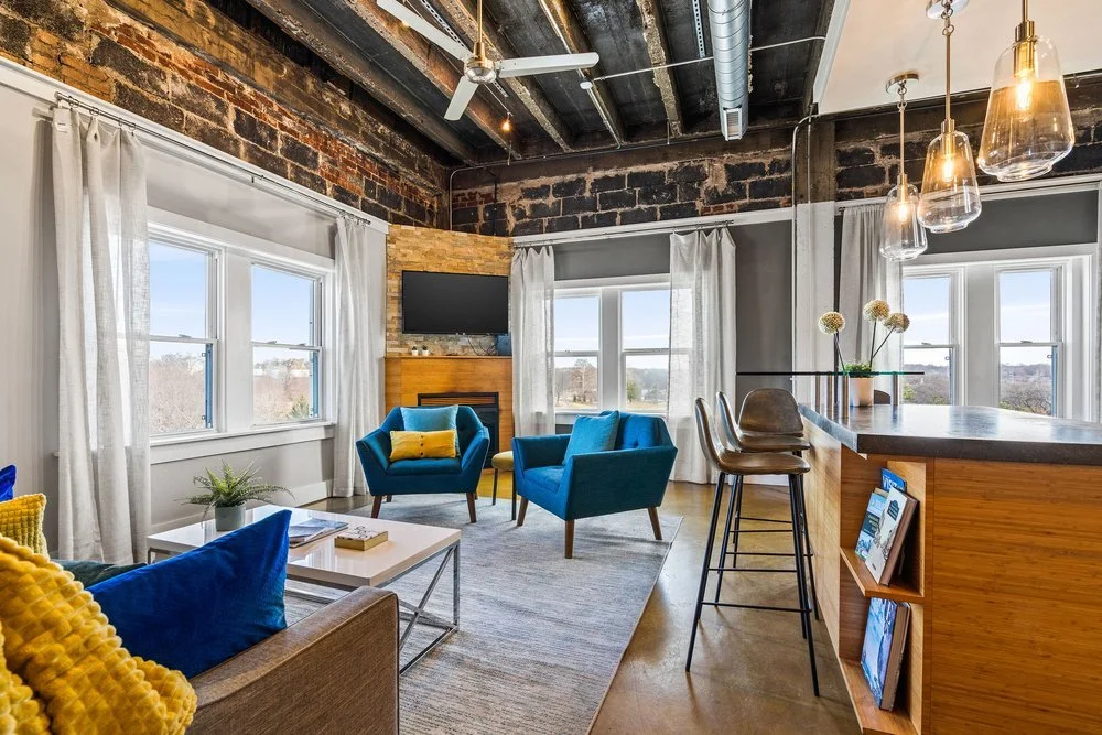 Image showcasing Look over the East Plaza at The Penthouse — Cozy in KC | Quality ...