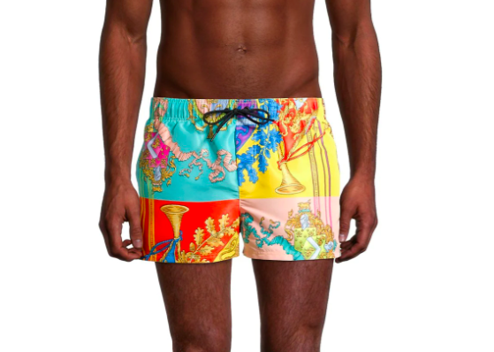 Versace Royal Rebellion Swim Shorts - $550 or as low as $46/mo.