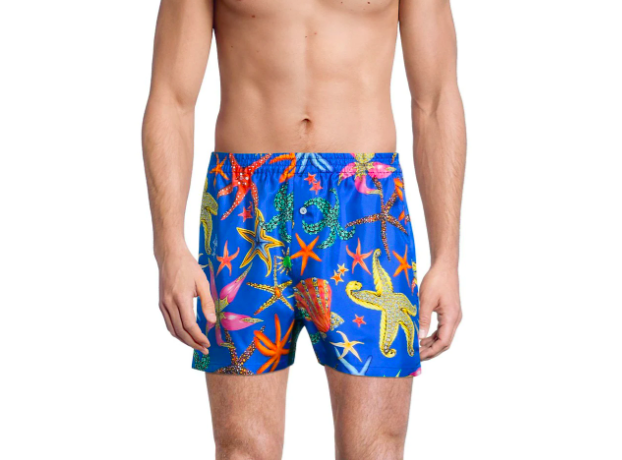 Versace Trésor De La Mer Silk Boxer Shorts - Price reduced from $575 to $402.50, or 4 interest-free payments of $100.62. 