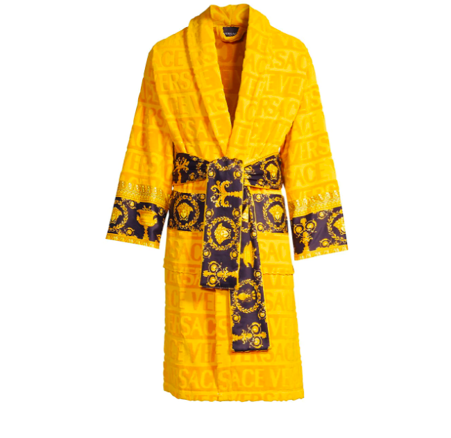 Versace Logo Baroque Bathrobe - $595 or as low as $50/mo.