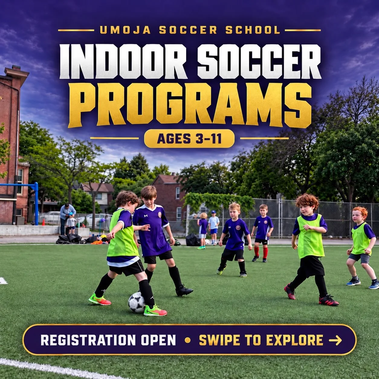 Our indoor soccer season starts soon! ⚽️

Umoja Soccer School offers programs for players ages 3&ndash;11, from first touches to building stronger technical skills, confidence, and game understanding.

Swipe to explore our programs, schedules, and lo