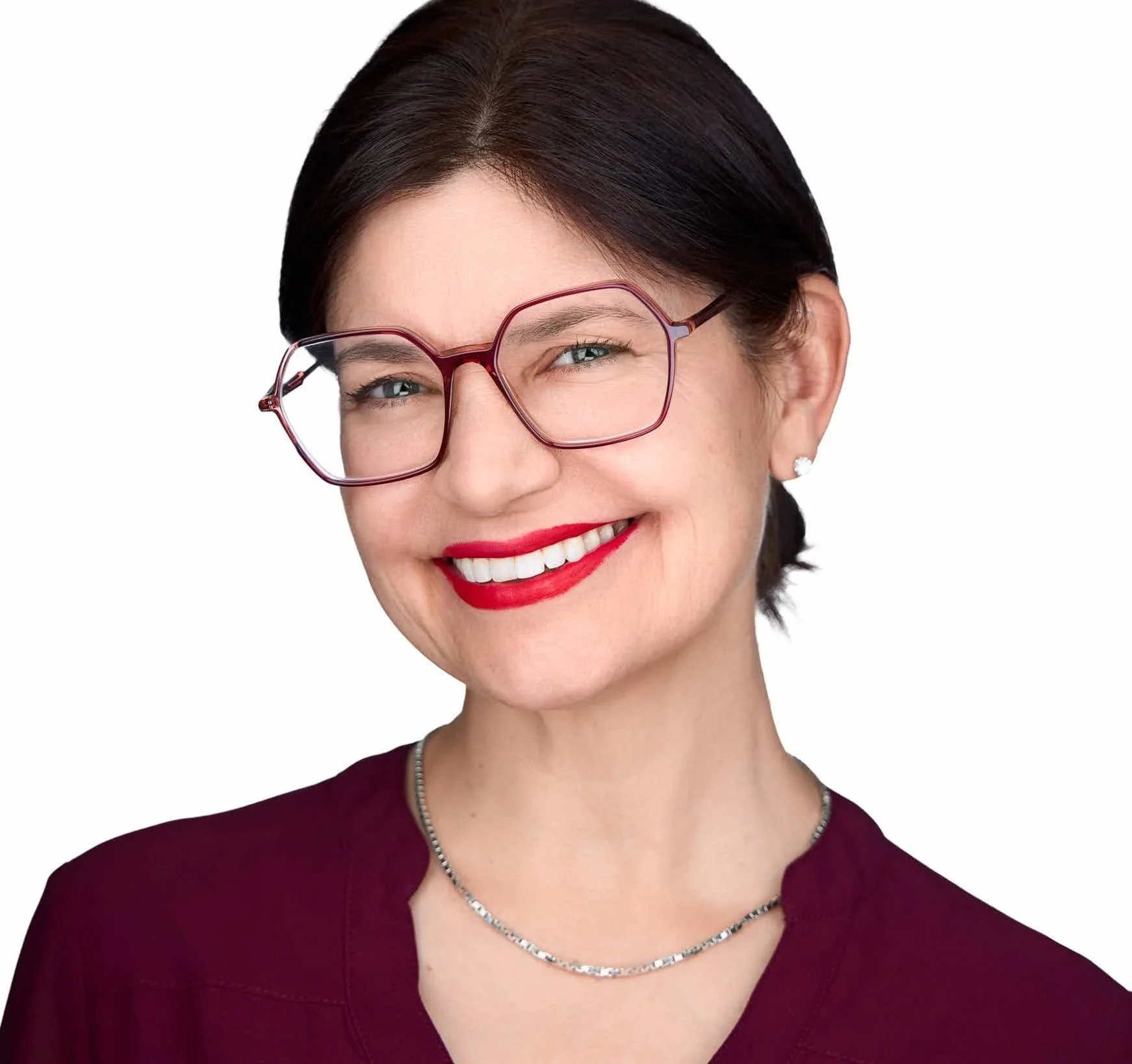 Professional profile picture with a simple non-distracting studio background