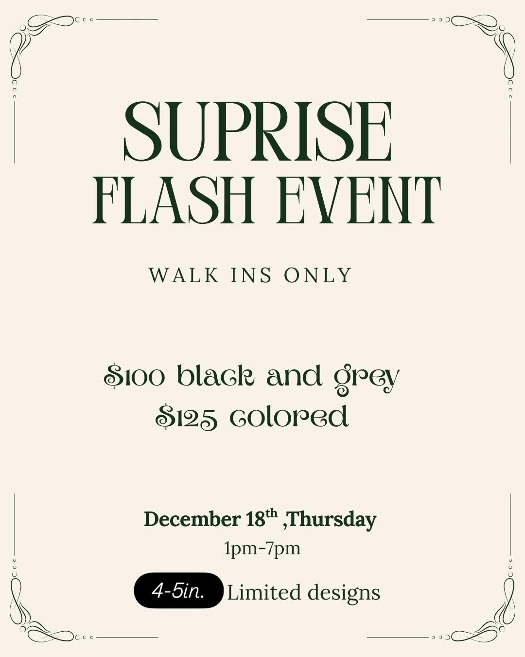 Lynsey&rsquo;s got some holiday deals! Come on in and let&rsquo;s get you tattooed 🎄