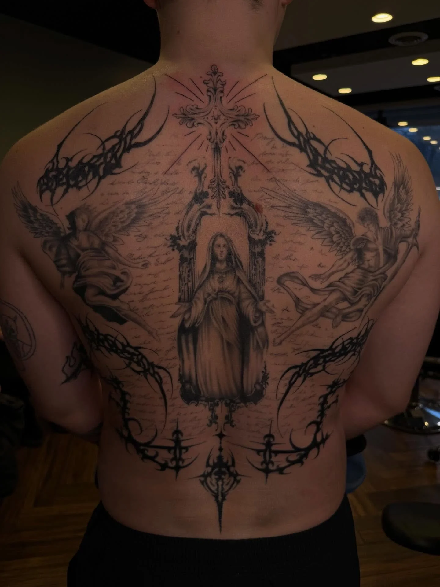 divine in every form.
thank you for the trust giovanny, this was such a fun project to do ! 
-
#blackandgreytattoo #blackandgreybacktattoo #tattooartist #michigantattooartist #backtattoos