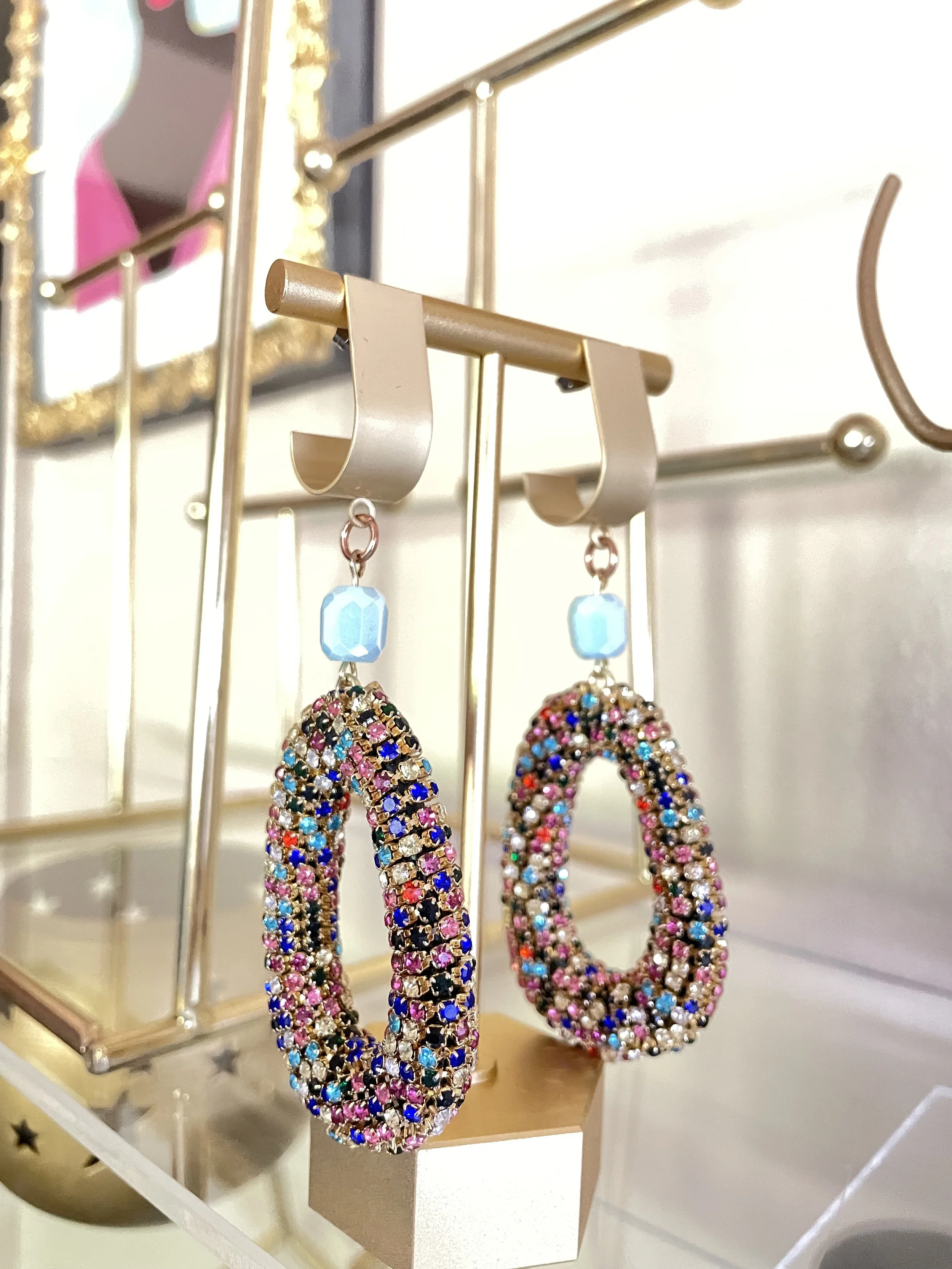 Vibrant Prism Hoop Earrings