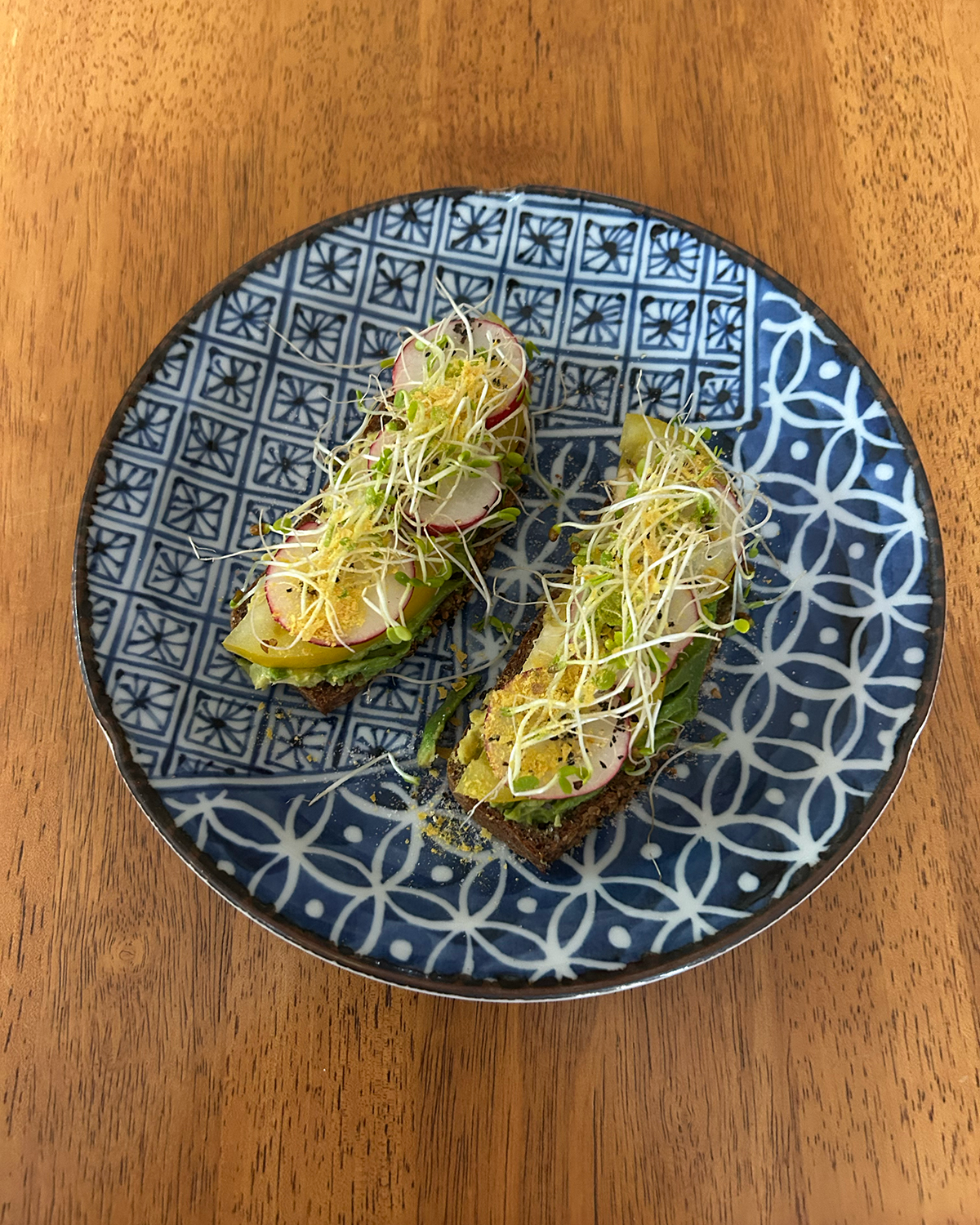 Avocado Toast on Gluten Free Buckwheat Bread