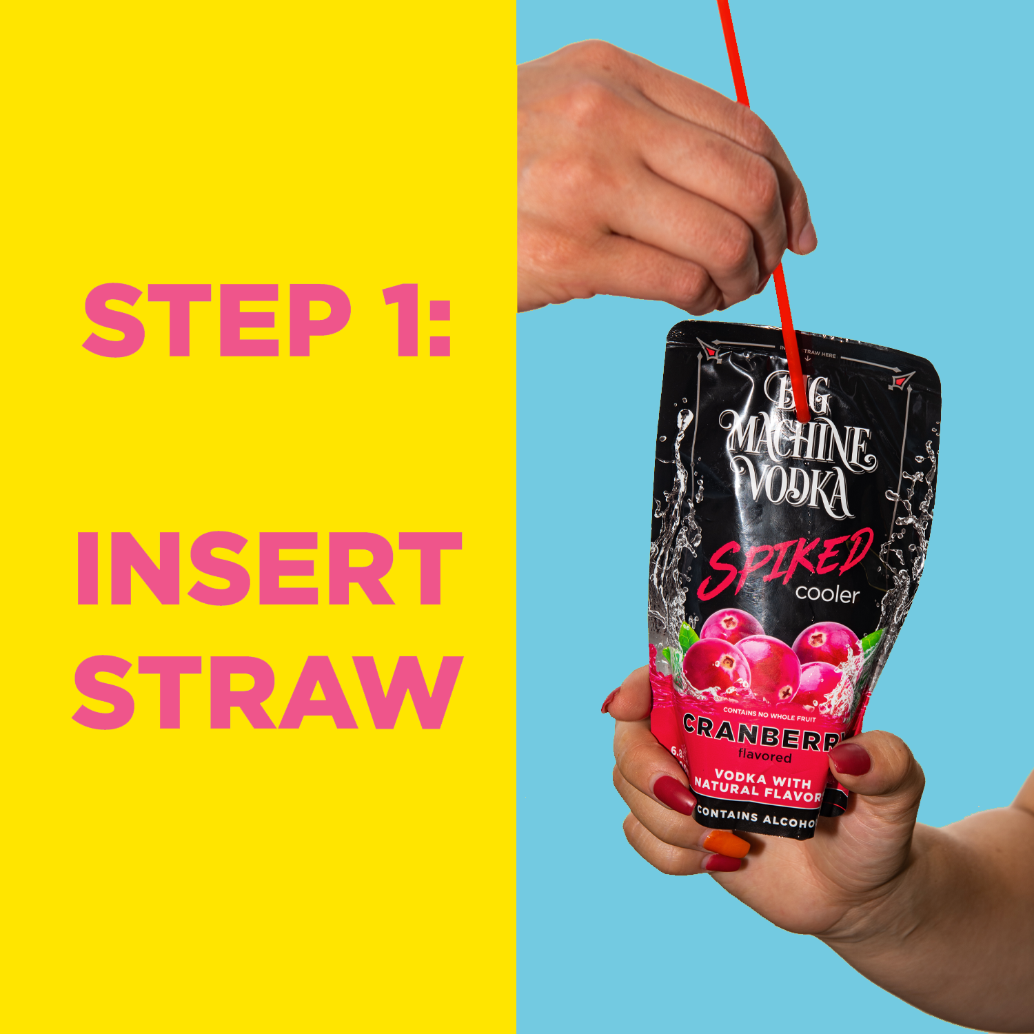 Ready to Drink Cocktail Made with Premium Vodka in a Convenient Pouch