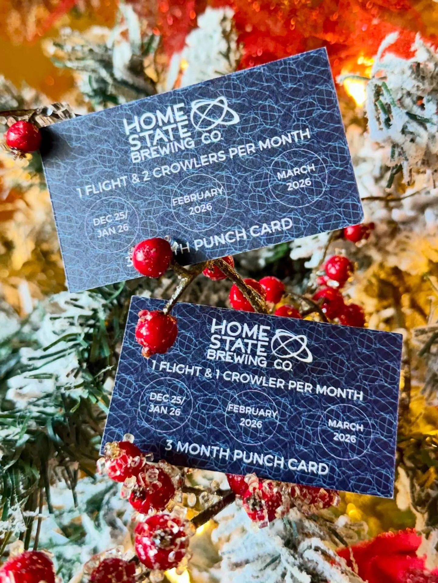 🎉 This Week Only! 🎉
Get 3 months of FREE beer&mdash;treat yourself or surprise someone special with this unbeatable deal!

Choose from 2 punch card options:

🎁 PUNCH CARD 1 ($96 value!)
✨ONE flight per month
✨ONE crowler fill per month
✨Wallet-siz