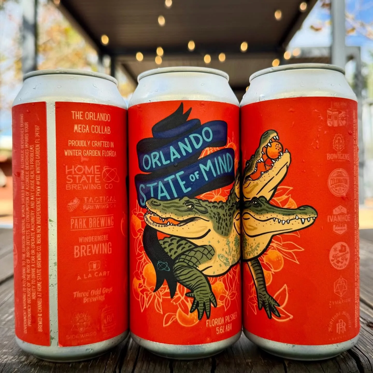 ORLANDO STATE OF MIND 🐊🍊

Florida Pilsner | 5.6%

We had the honor of hosting this year&rsquo;s Orlando Mega Collab! This Florida Pilsner is dry-hopped with Dolcita and Mandarina Bavaria, bursting with notes of clementine, citrus peel, and a creamy