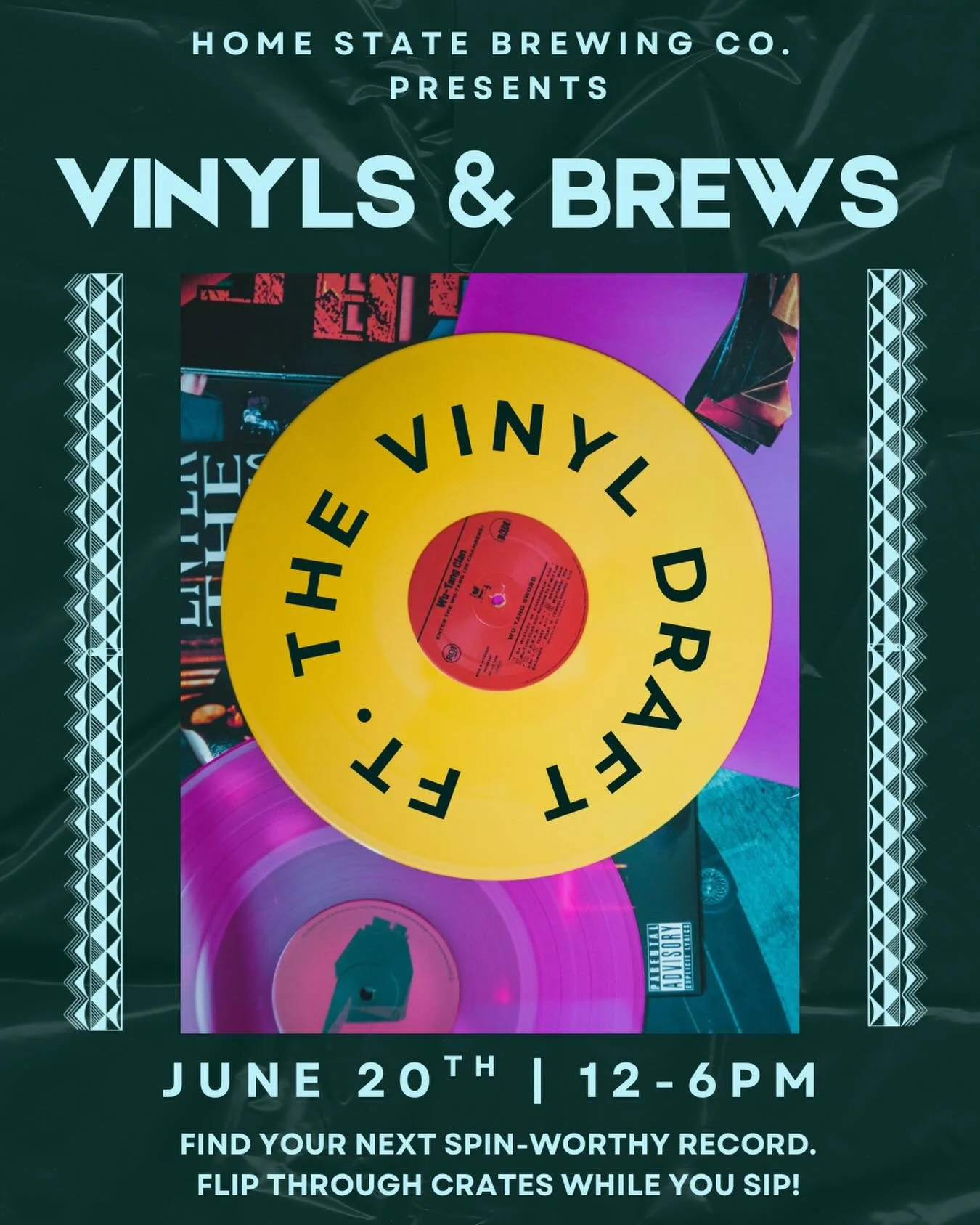 Beer tastes better with a soundtrack 💿🍻 The Vinyl Draft rolls into HSB on Saturday, June 20th from 12PM&ndash;6PM with crates full of records and cold beers flowing all afternoon.

Come dig, sip, and hang out 🤘🎶