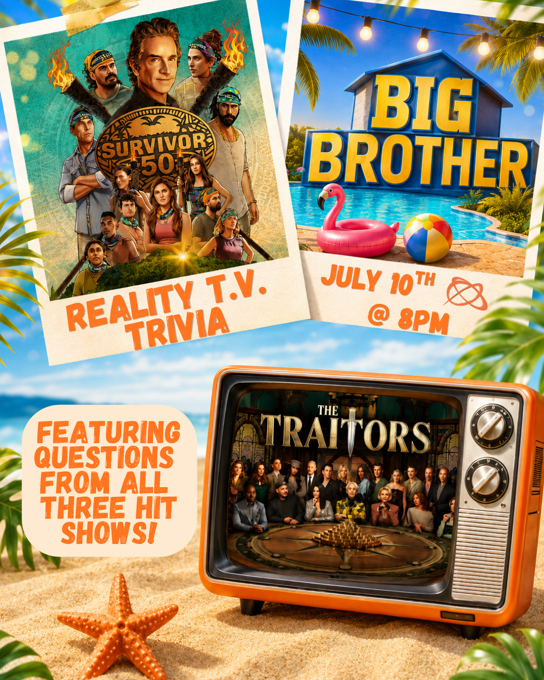 Reality T.V. Trivia (Survivor, Traitors, Big Brother)