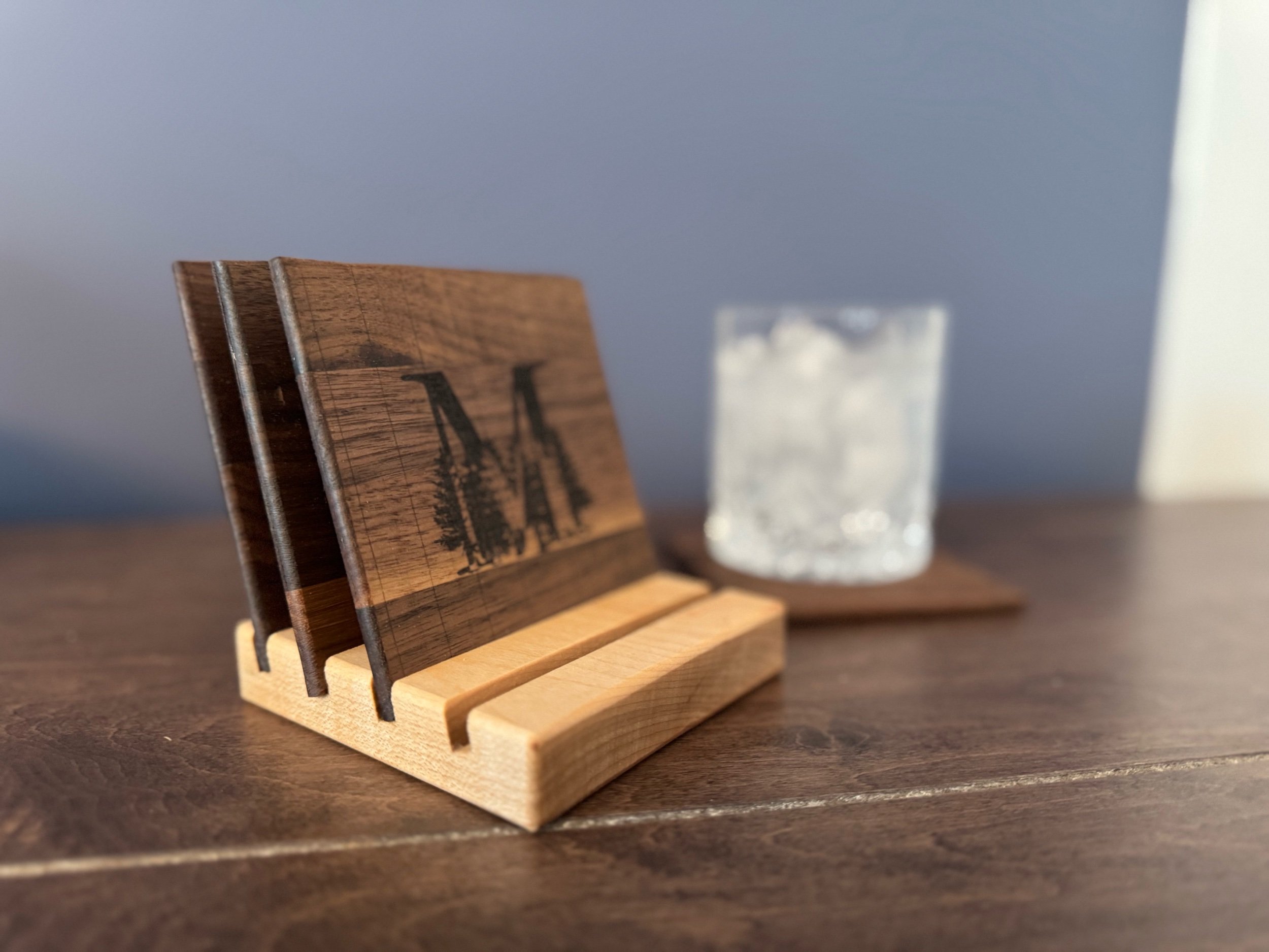 Personalized Walnut Coasters (Set of 4)
