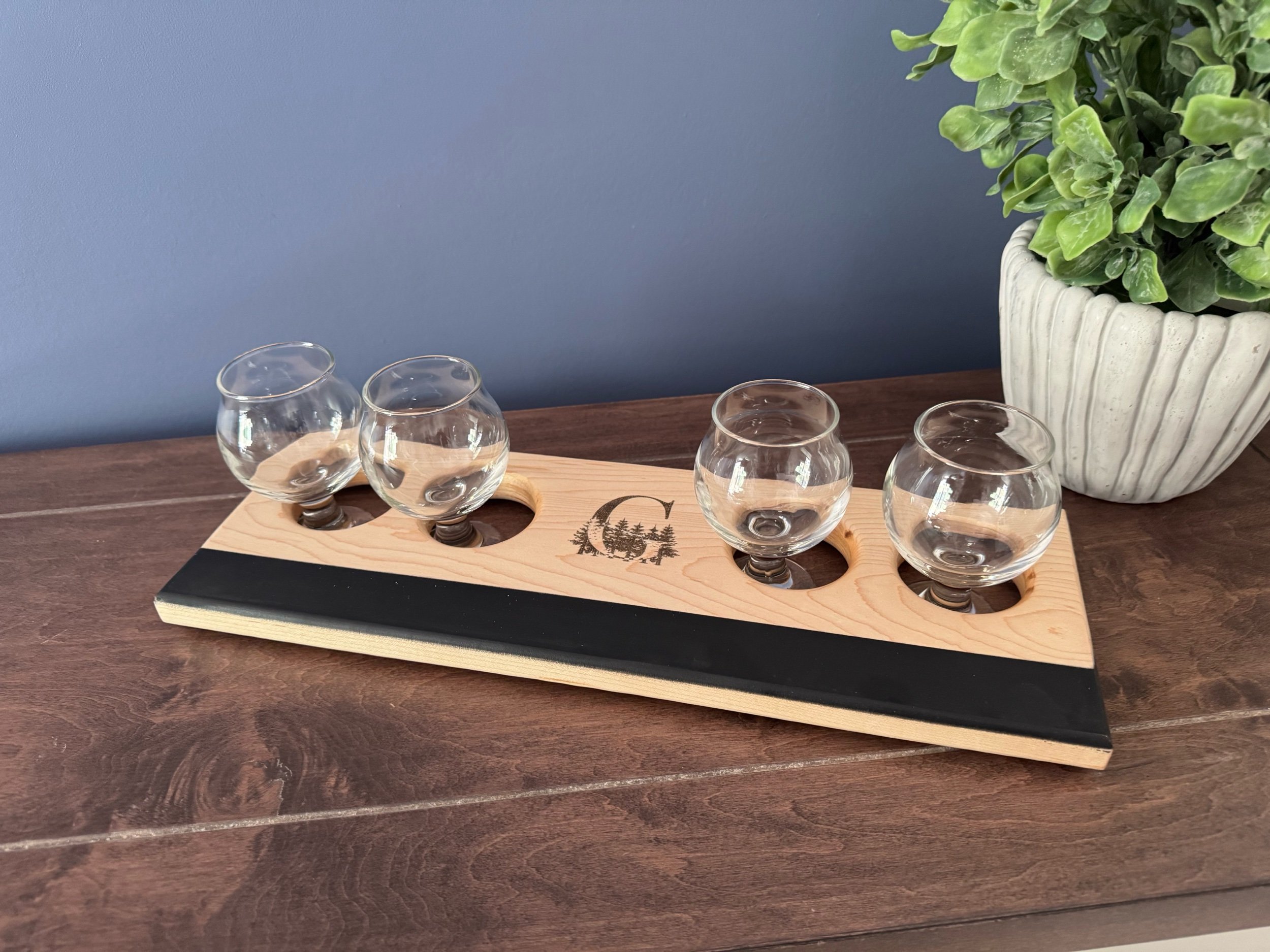 Personalized Maple Flight Tray