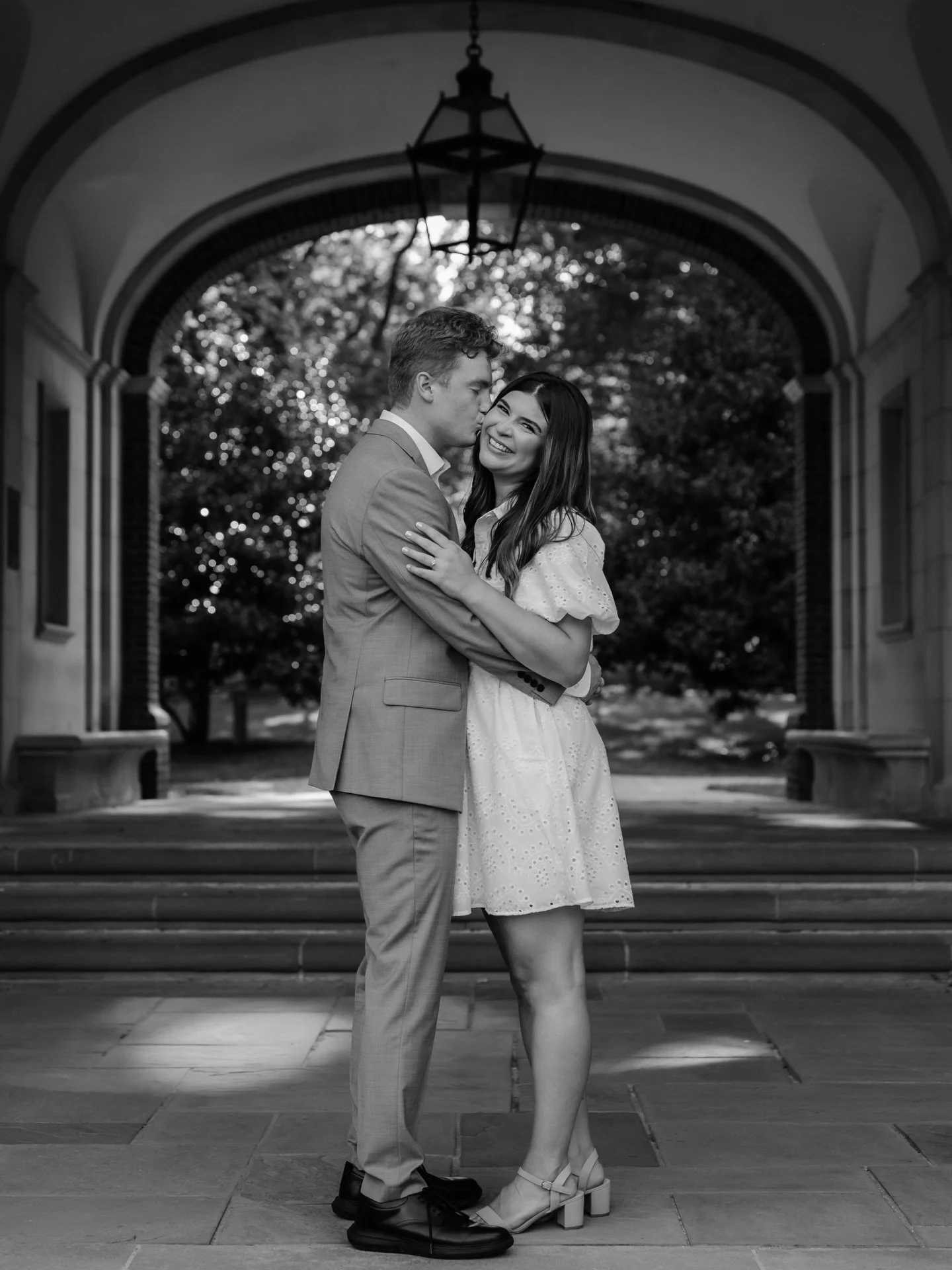 Christina &amp; Everett at Miami University, the place where they first met 🥹 I love when couples incorporate a special place in their engagement photos!! 
&bull;
&bull;
[Cincinnati Engagement Photographer, Ohio Photographer, Cincinnati Photographer