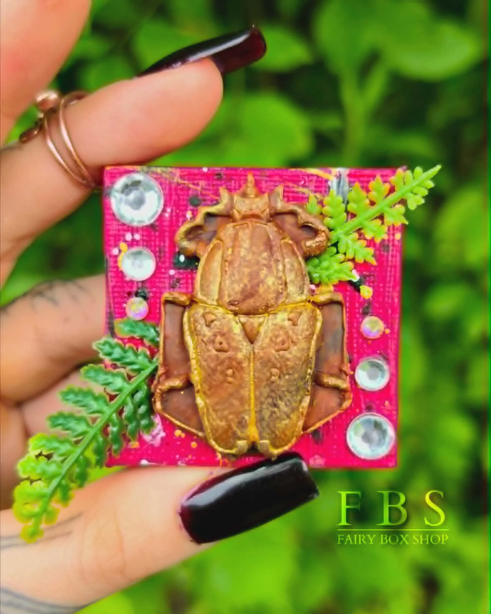 New! Glitter Bug | Fairycore Handmade Canvas Magnet