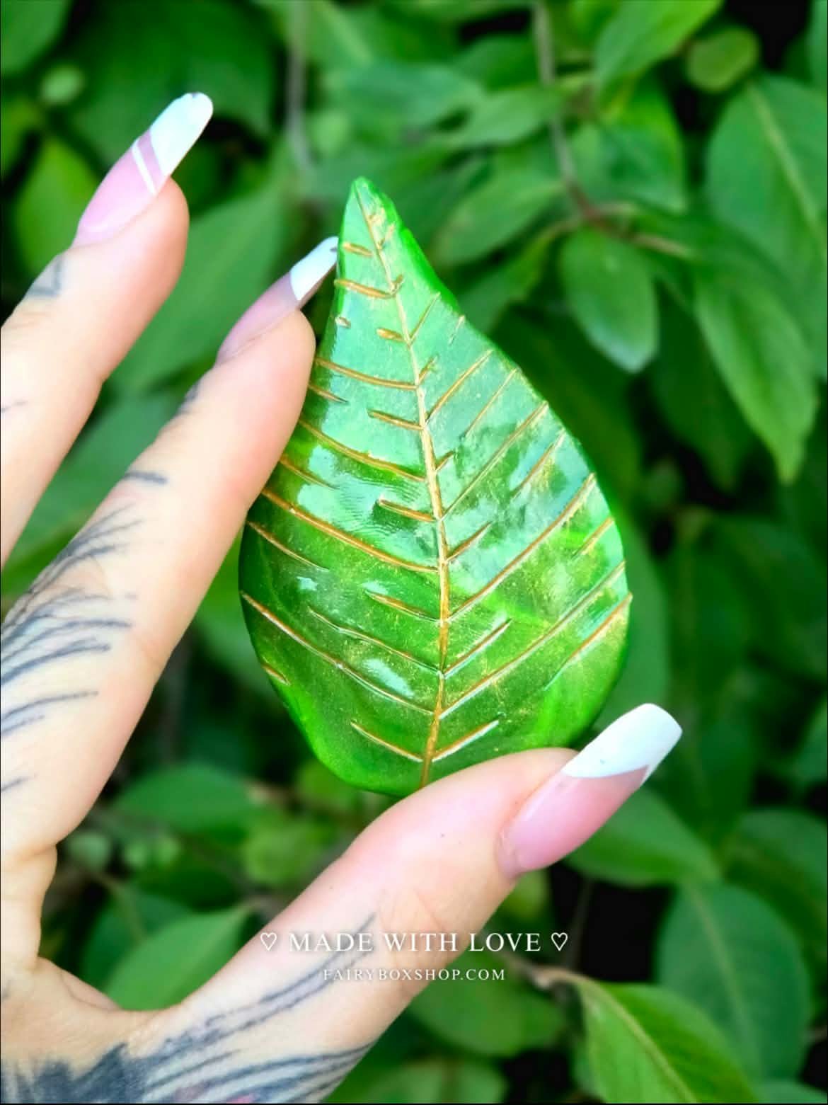 Fairy Leaves | Handmade Polymer Clay Magnet (Set of 3)