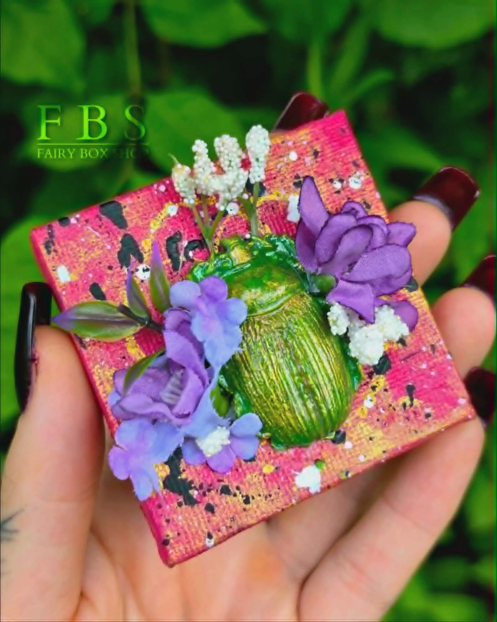 New! Garden Beetle | Fairycore Handmade Canvas Magnet