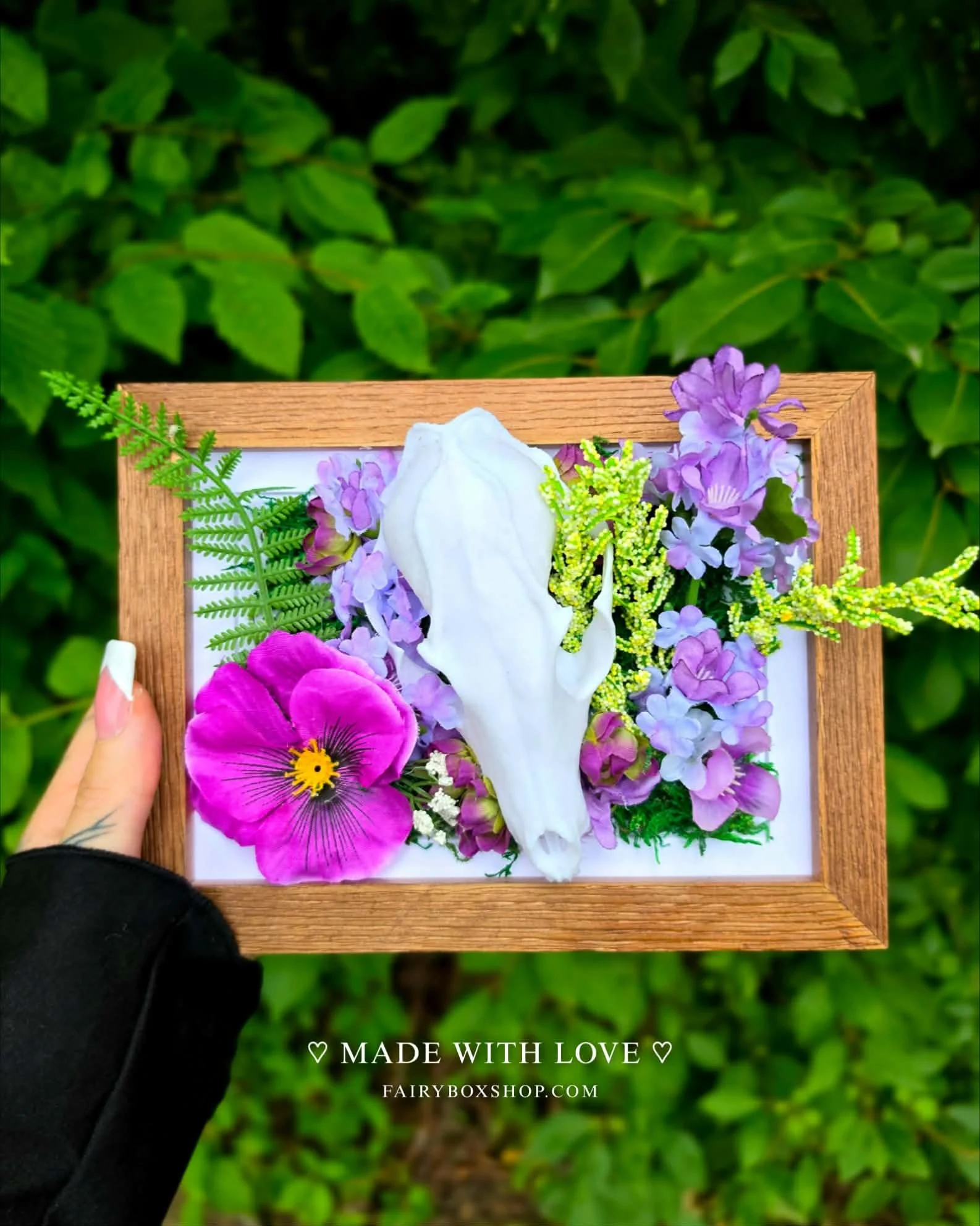 Woodland Fox | Wild Forest Mixed Media Art, Gothic Home Decor, 3D Printed Wall Art