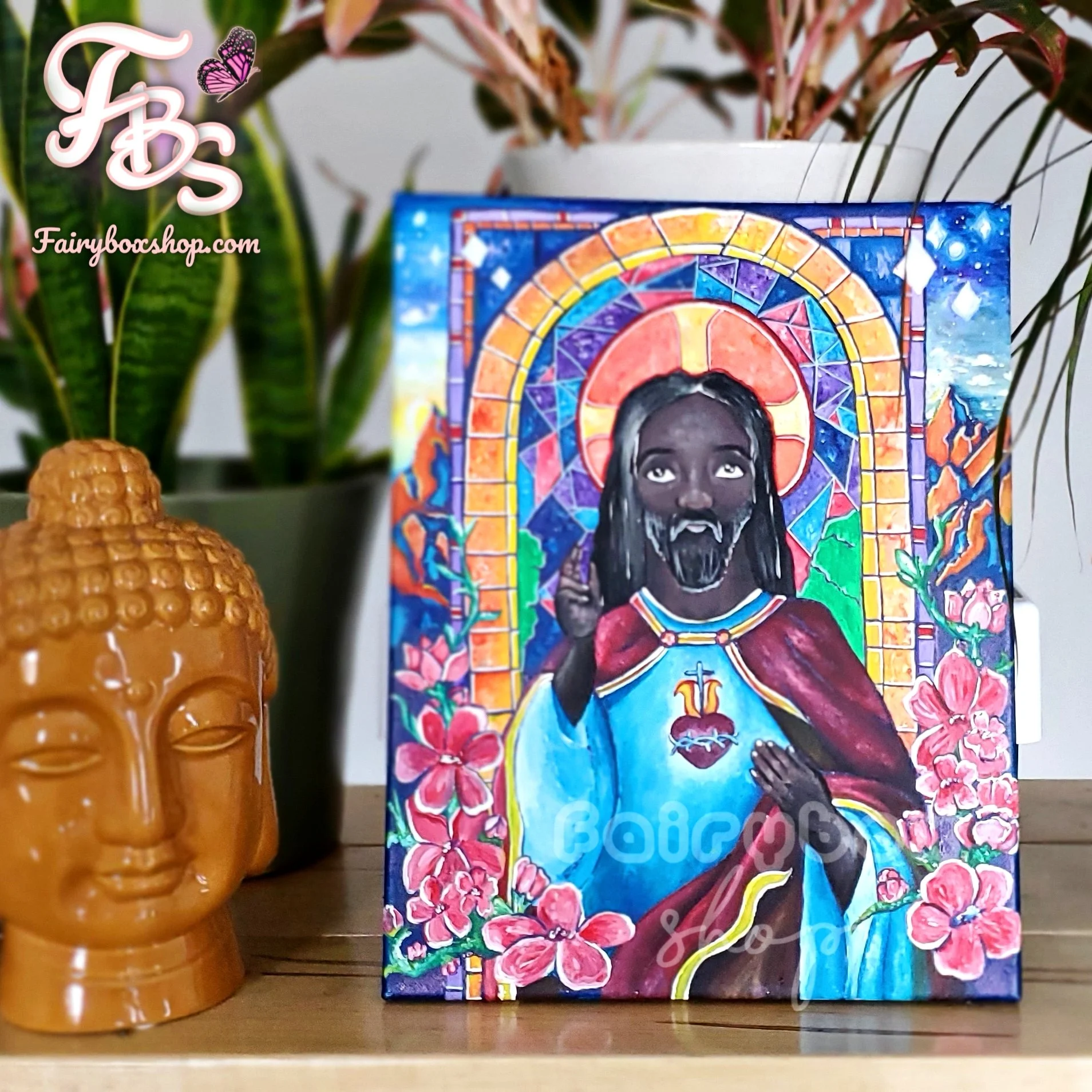    Sacred Heart of Jesus Christ
 Acrylic on Canvas
  Circa 2019