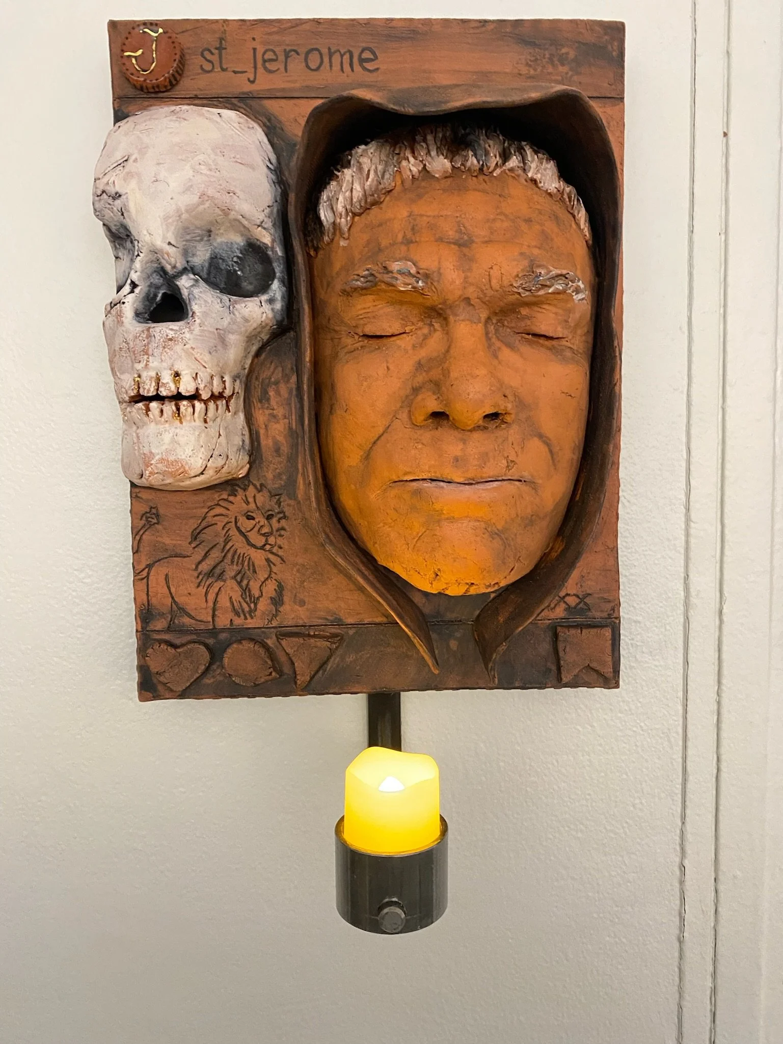 SOLD: St. Jerome: Doctor of the Church and Patron Saint of Translators, Librarians, and Encyclopedists (Dalmatian 347-420) He was a hermit, scholar and had a great library that travelled with. He pulled a thorn out of a lion's paw. He frequently cont