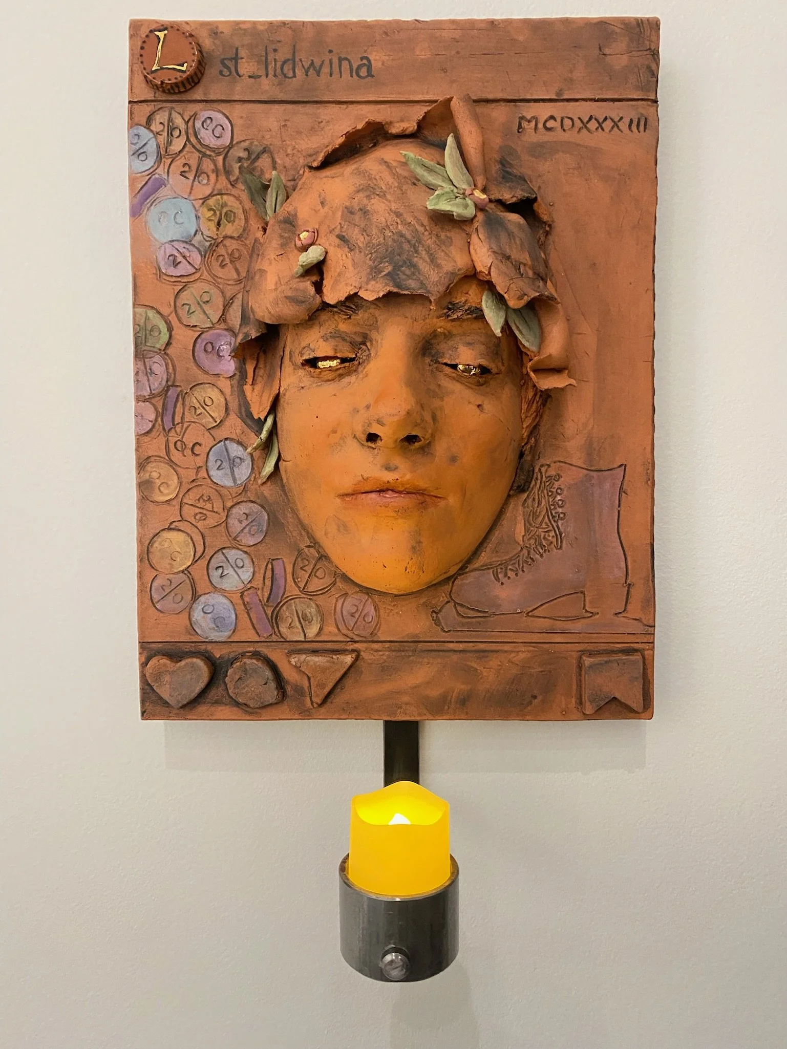 St. Lidwina:
Patron Saint of Ice Skaters and Chronic Pain (Dutch 1380-1433) She suffered from a bad ice skating accident.