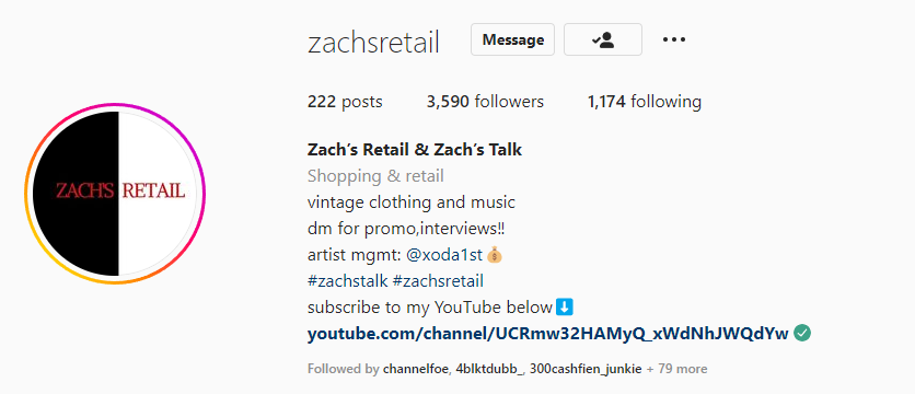 Zach's Retail - Instagram