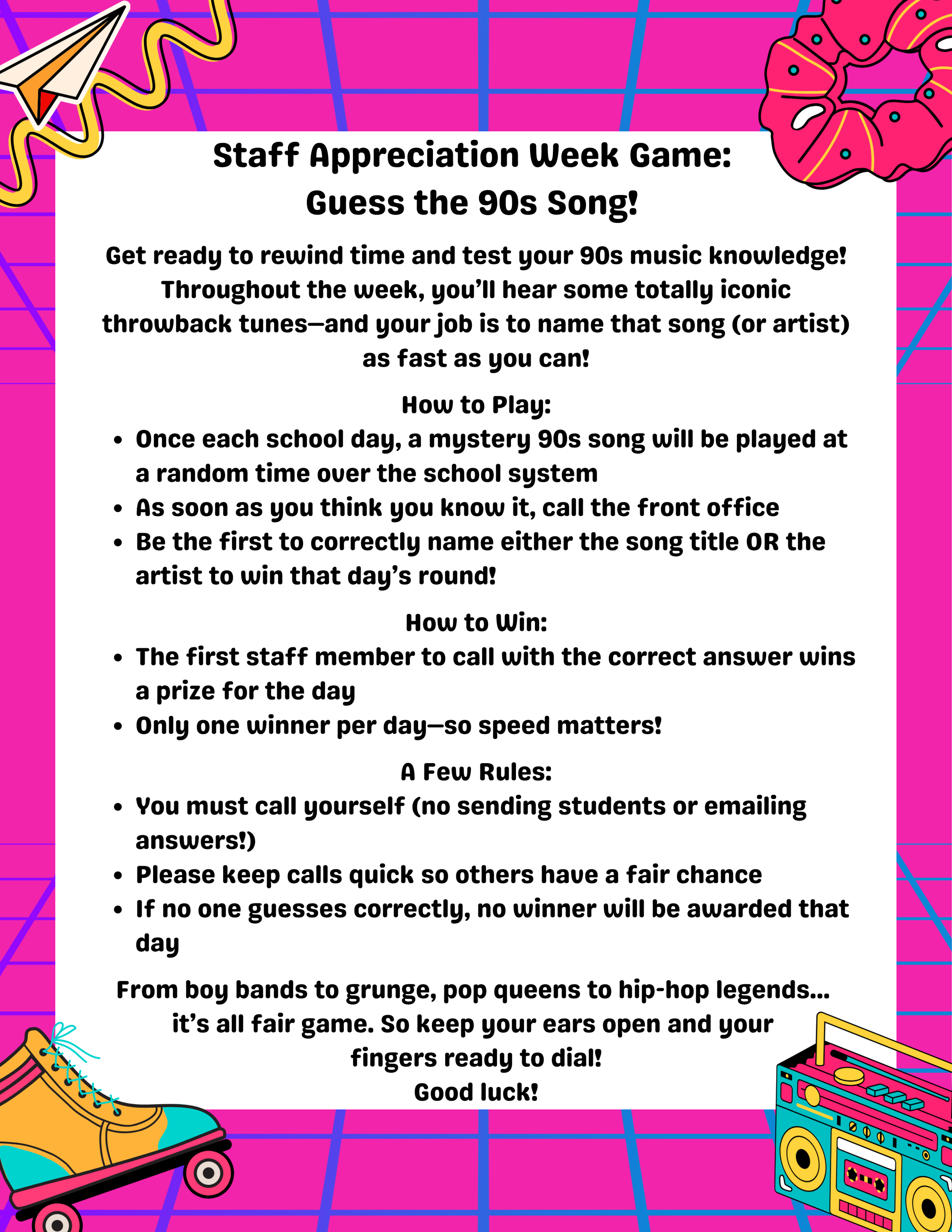 2026 staff appreciation week game 90s song.png