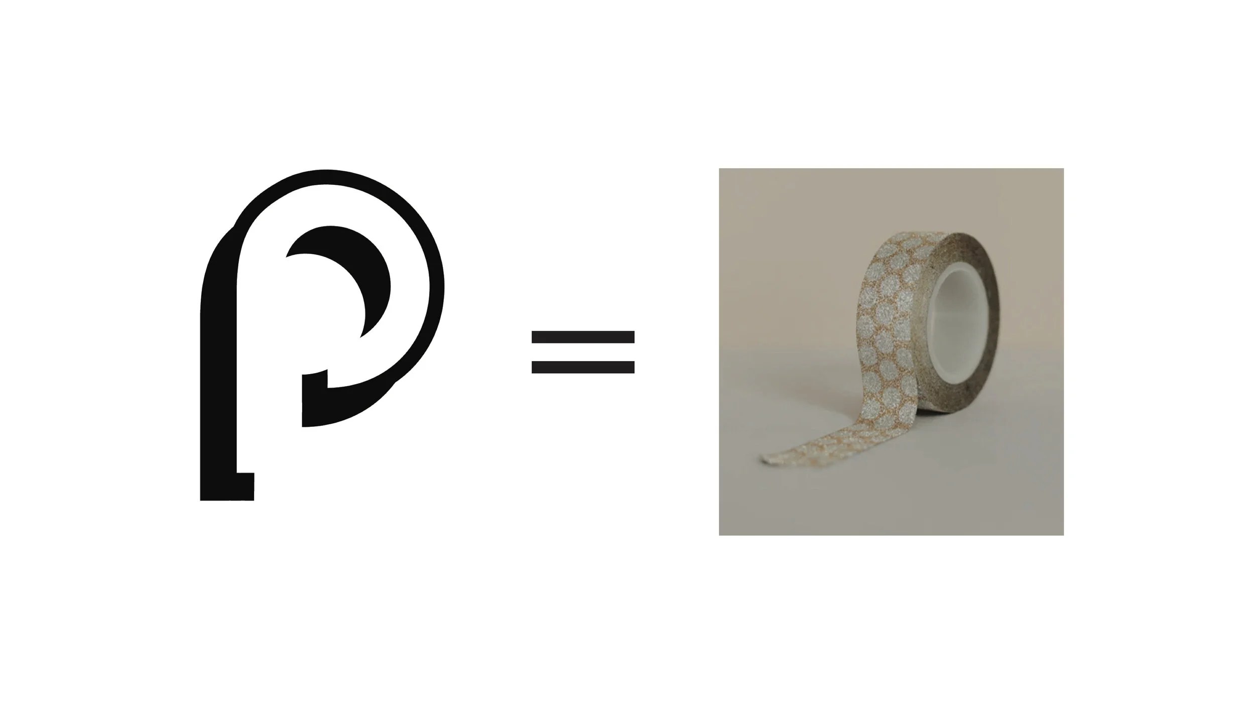 Here is a comparison of the P mark with a roll of paper, as this is the depiction I was trying to achieve.