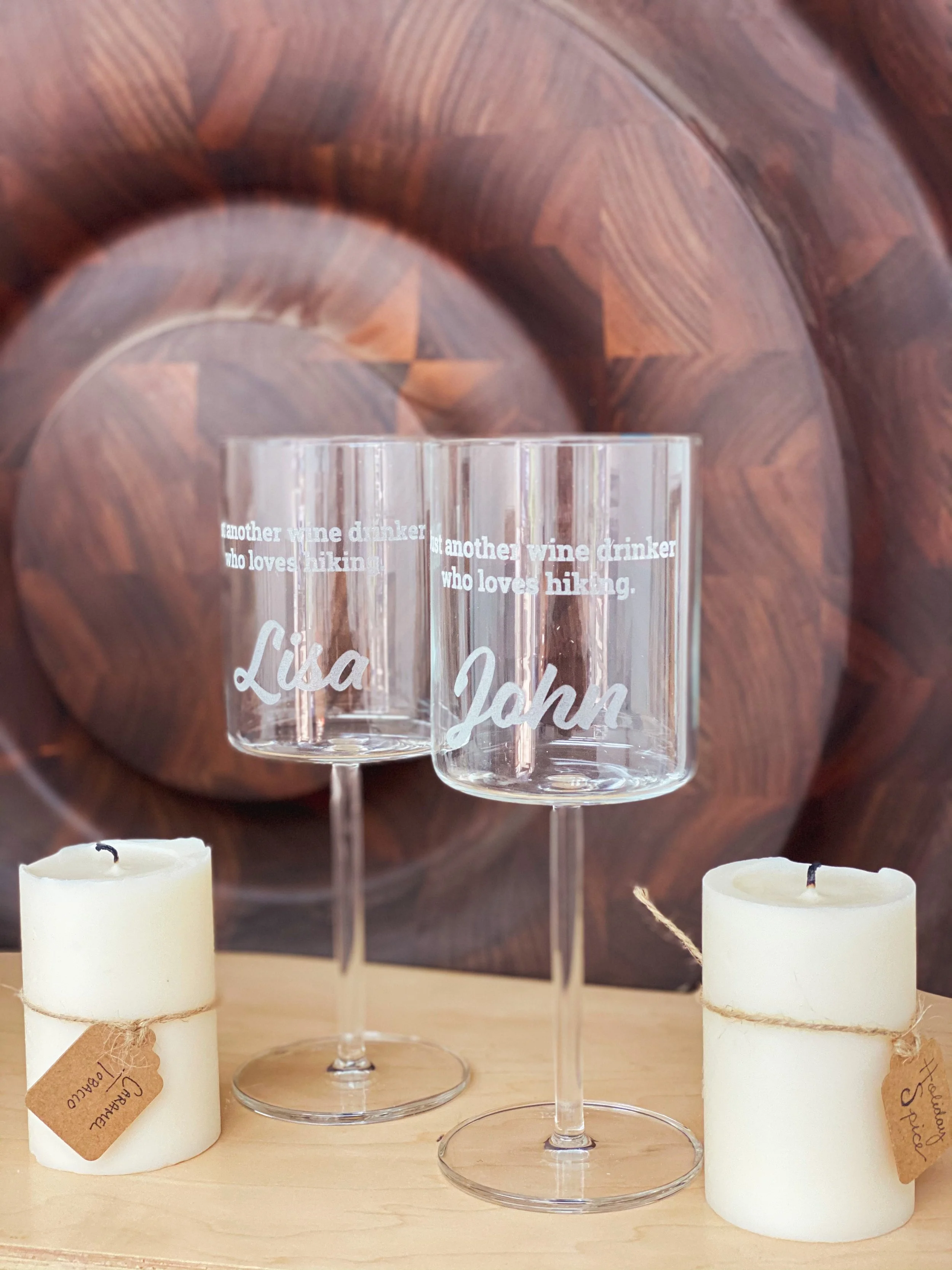 Engraved Wine Glasses