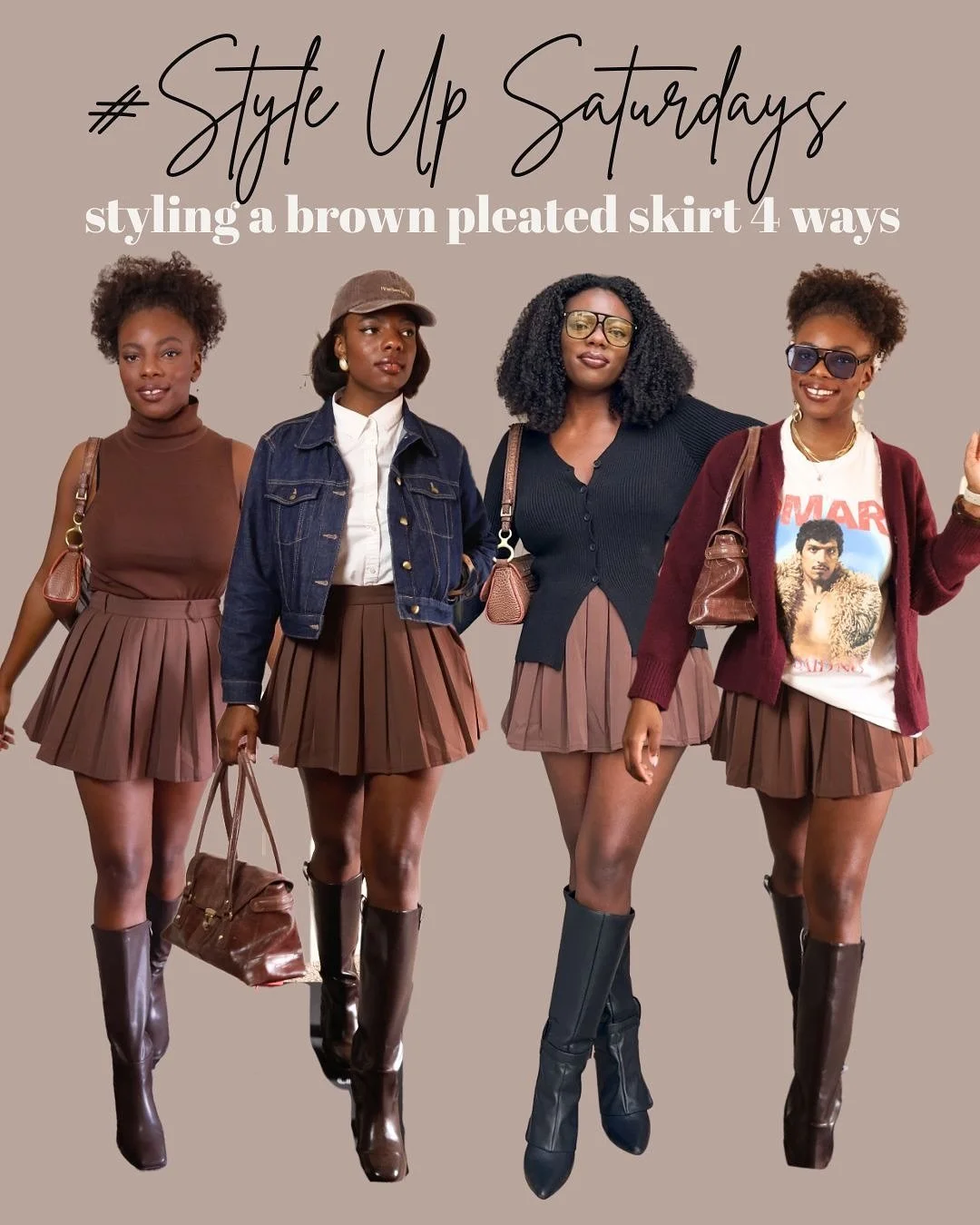we&rsquo;re rewearing our clothes. 🤎 which is your favorite? 1,2,3,4? #styleup styling a brown skirt 4 ways. 
Shop this Post here ➡️https://liketk.it/5ycy3
.
.
.
.
.
.
.
#thanksgivingoutfit #thanksgivingoutfitideas #thanksgivingoutfits #millenialsty