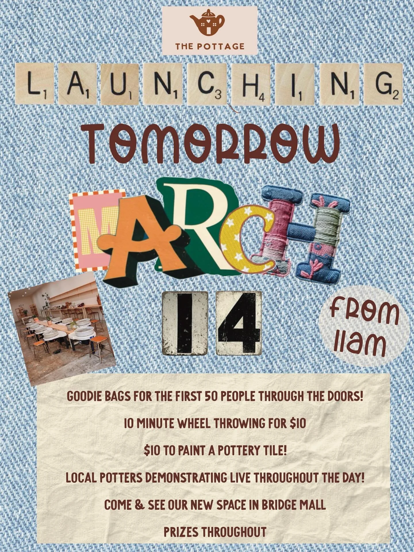 Oh my goodness, we cannot believe it&rsquo;s tomorrow that we open our doors to you!

From 11am we will be open for you to come along and see our new space! 
- Goodie bags for the first 50 people through to visit the space! 
- $10 to have a go at our